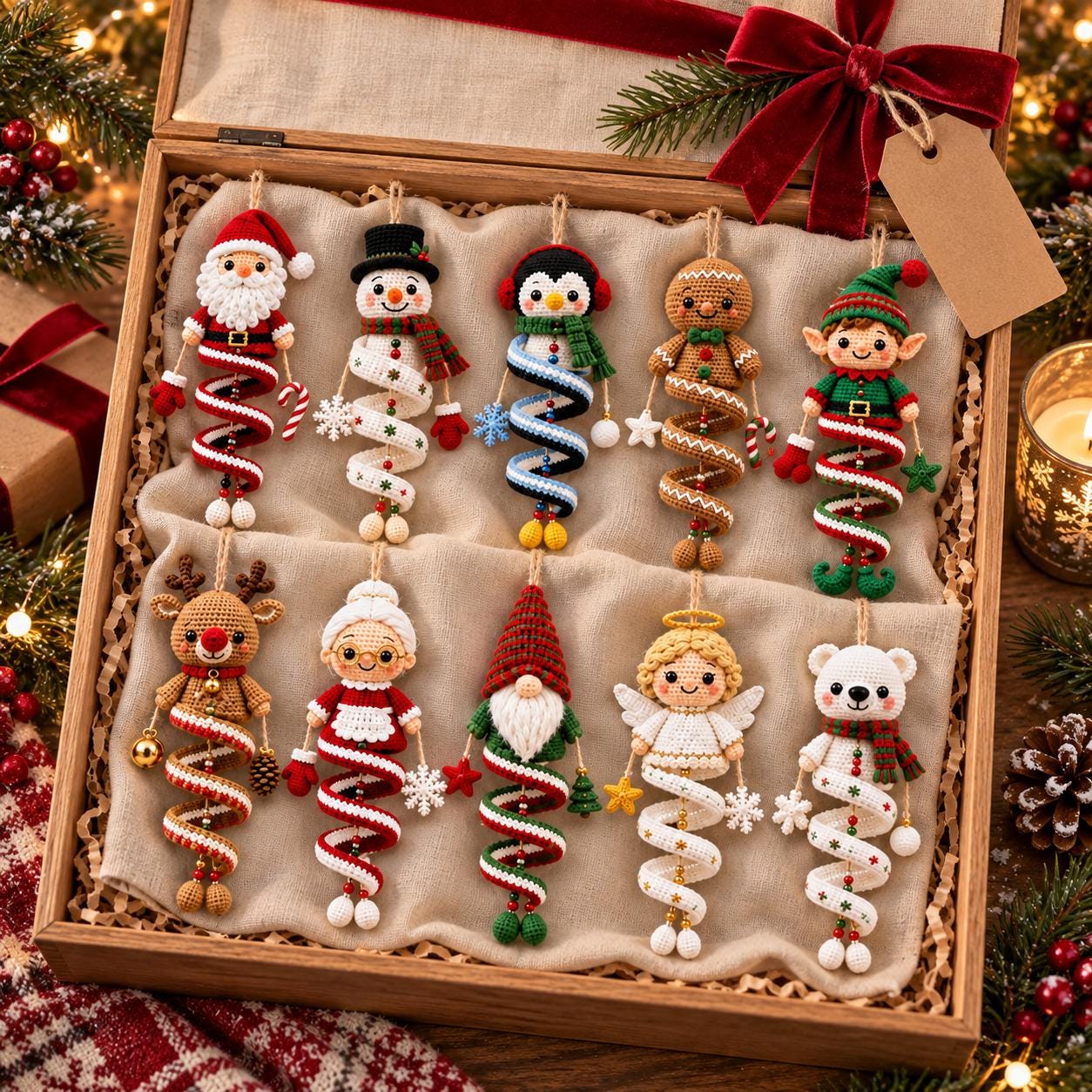 Hanging Amigurumi Christmas Decor
