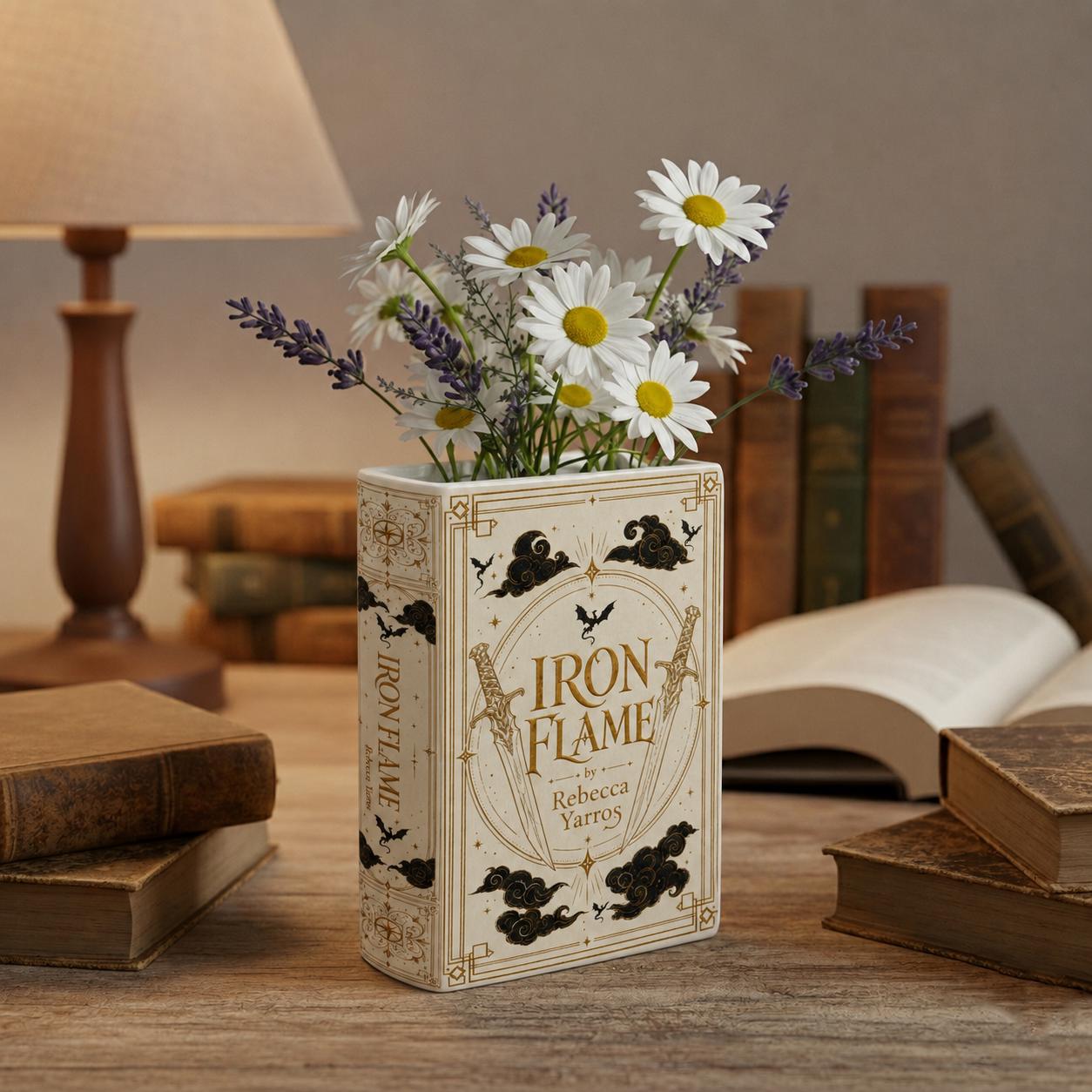 Iron Flame Book Vase