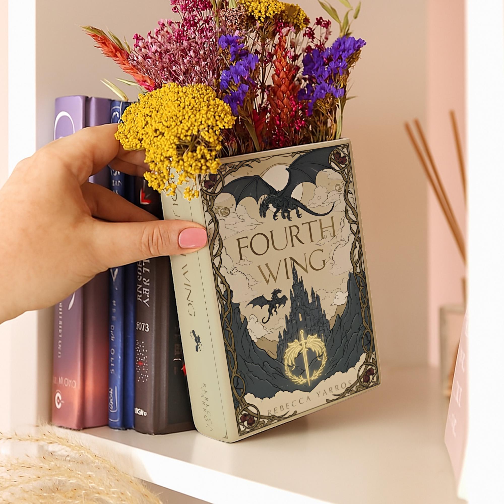 Fourth Wing Book Vase