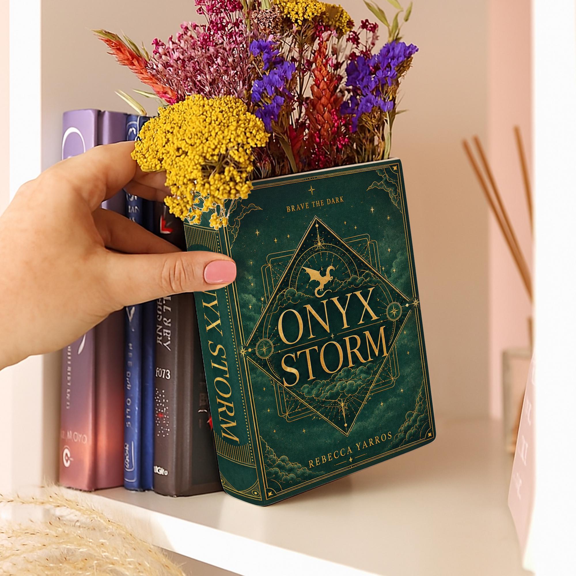 Onyx Storm Book Vase
