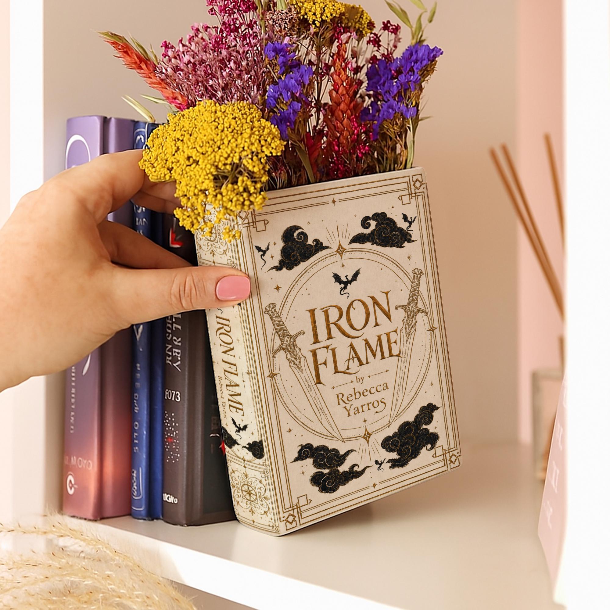 Iron Flame Book Vase