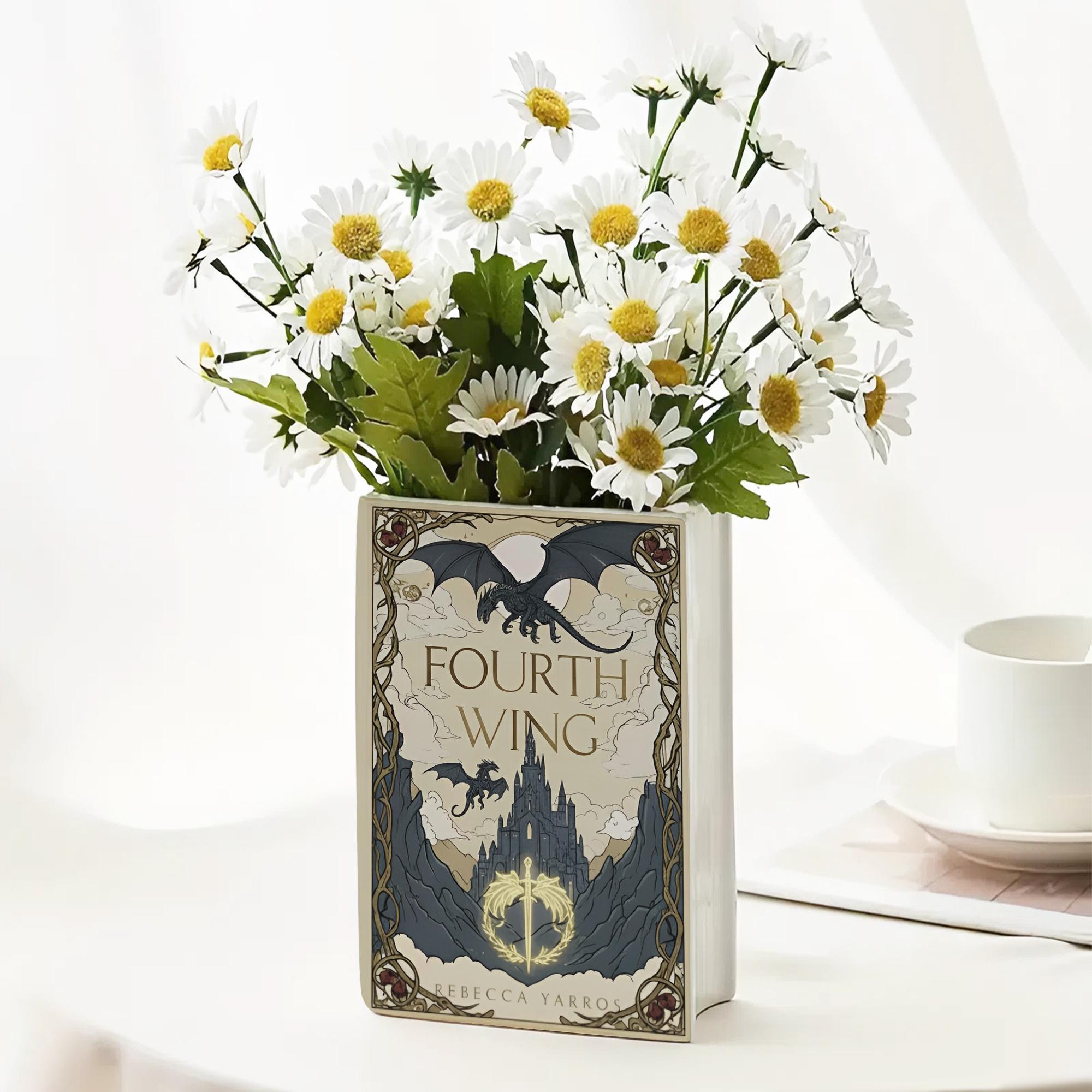 Fourth Wing Book Vase