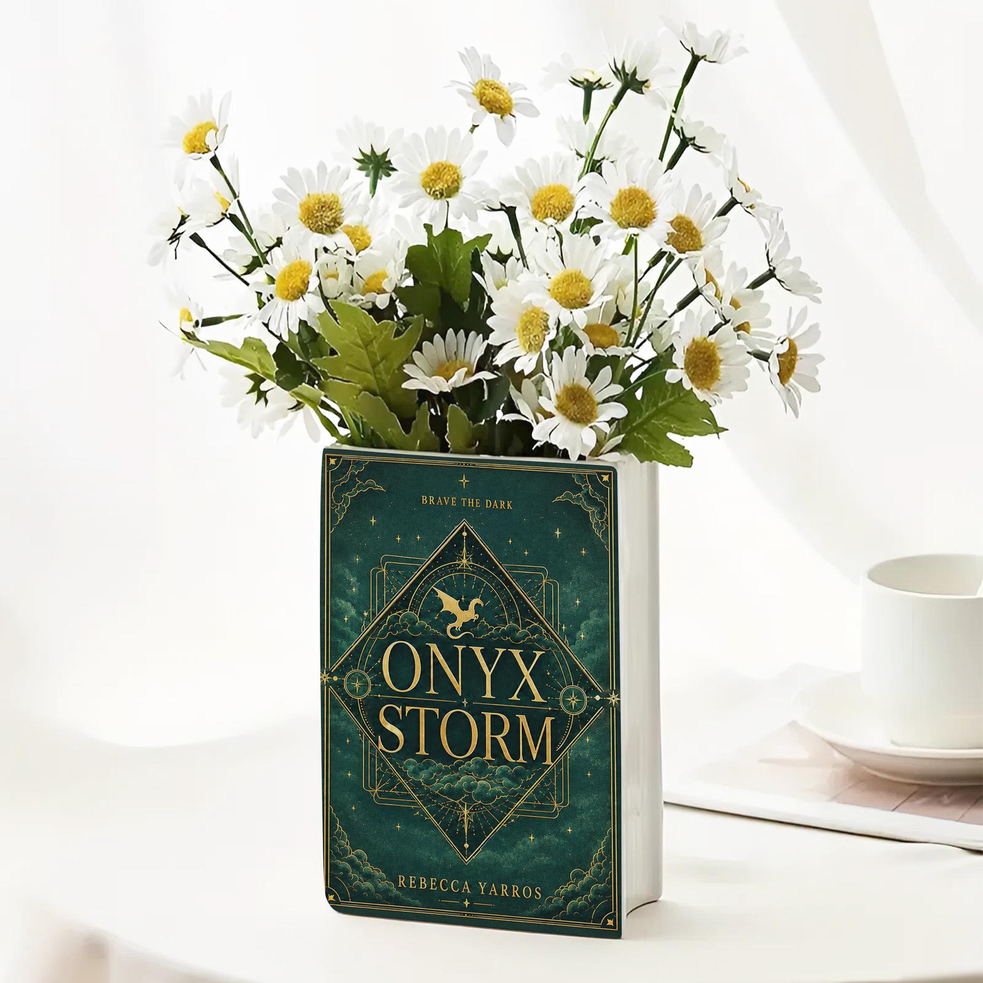 Onyx Storm Book Vase