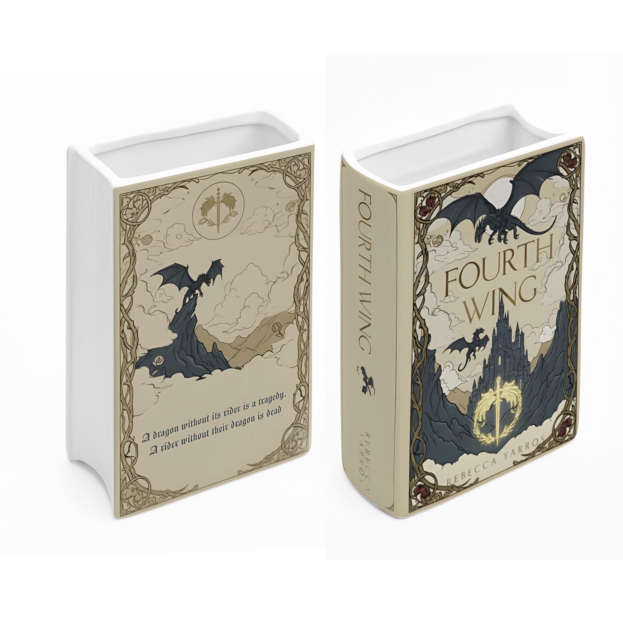 Fourth Wing Book Vase