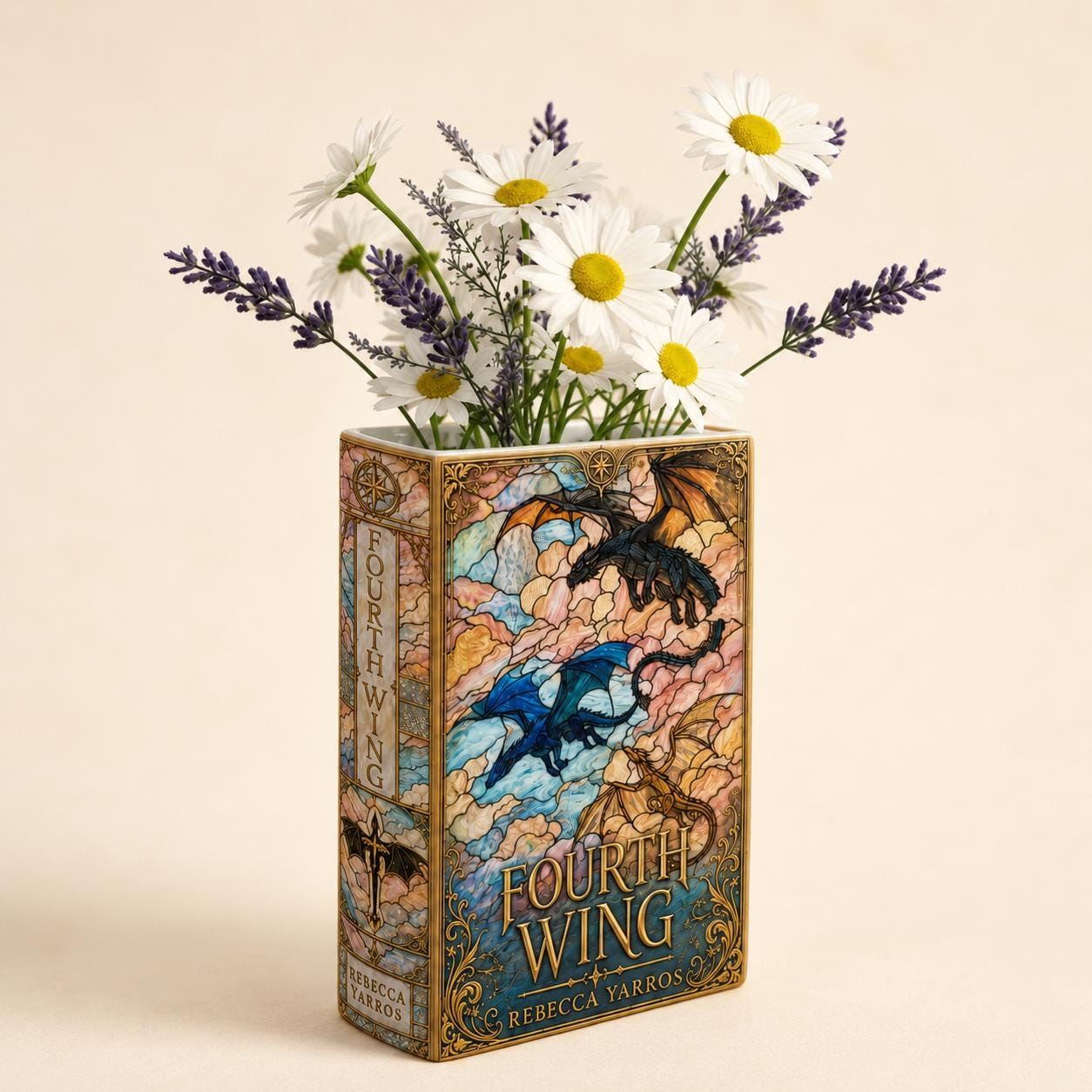 Fourth Wing Book Vase