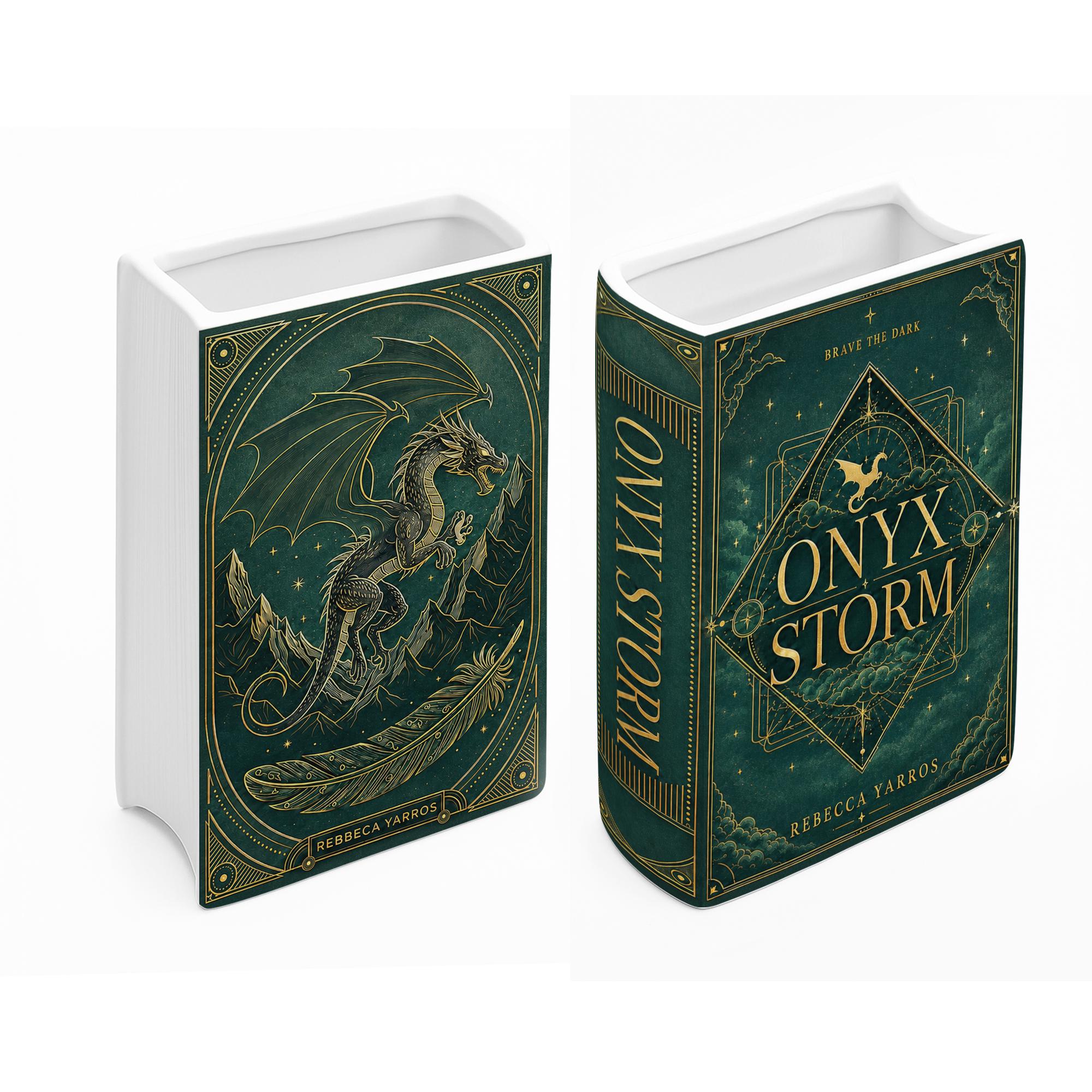 Onyx Storm Book Vase