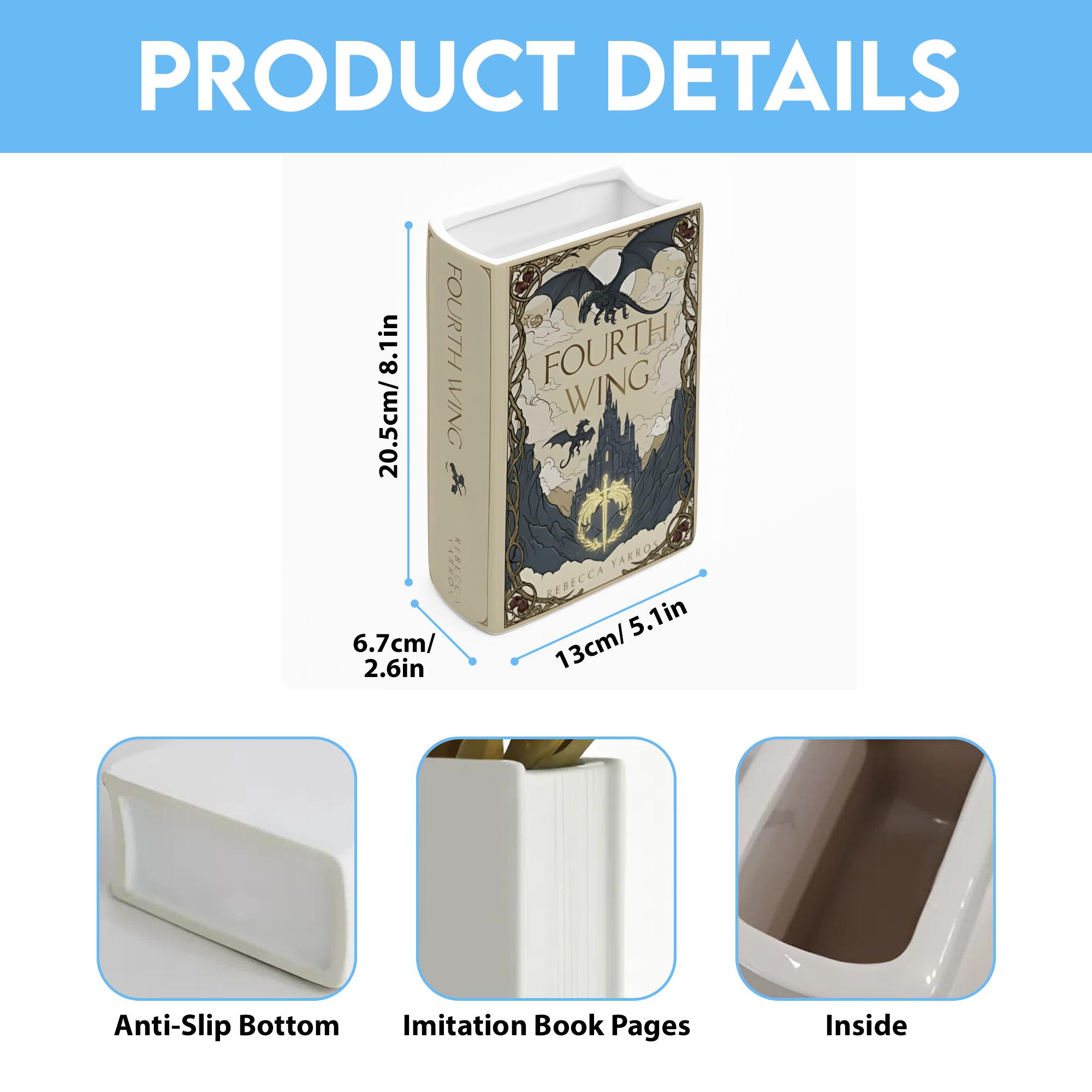 Fourth Wing Book Vase