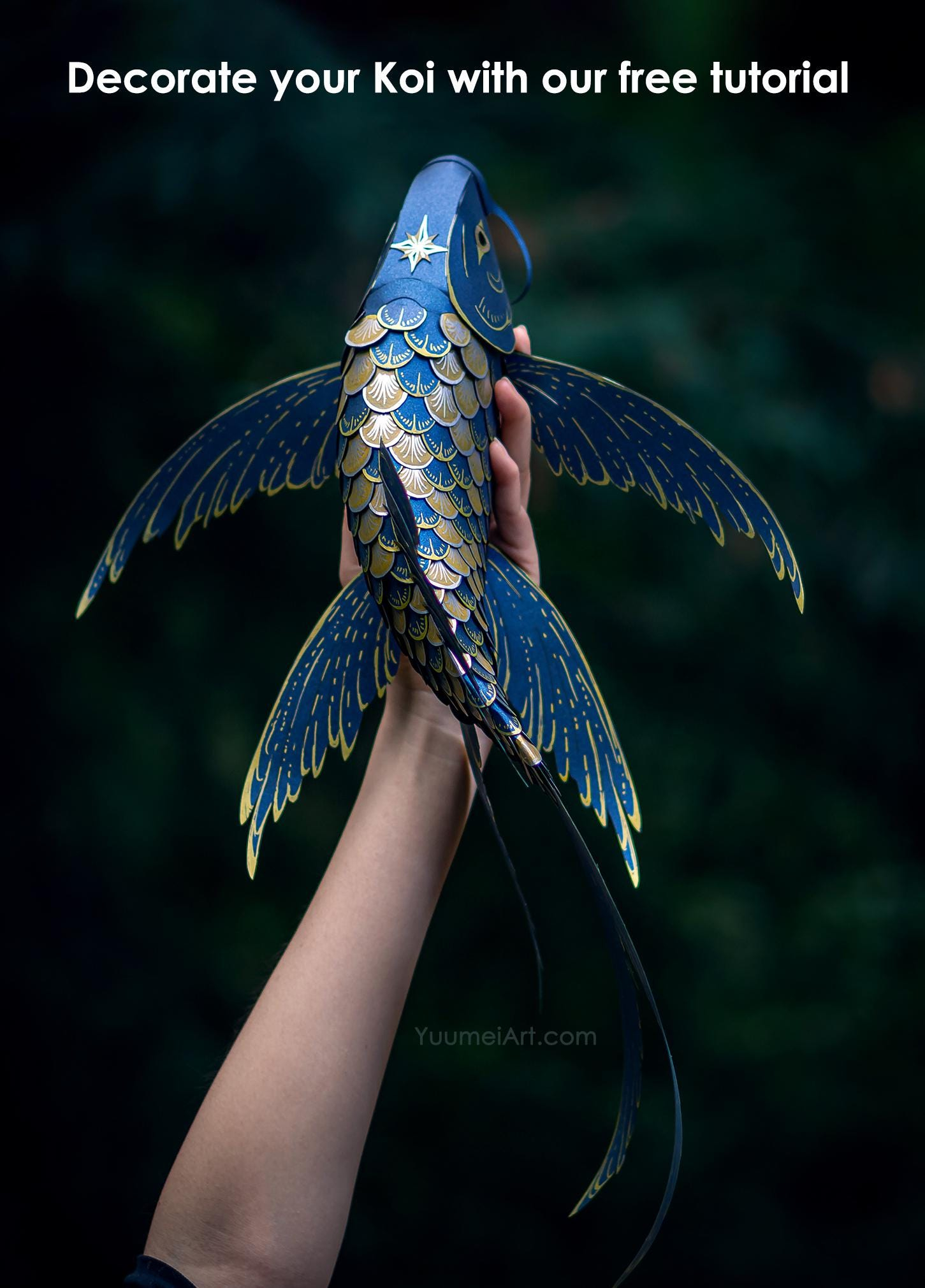 Paper Koi Lantern: DIY fish lamp kit