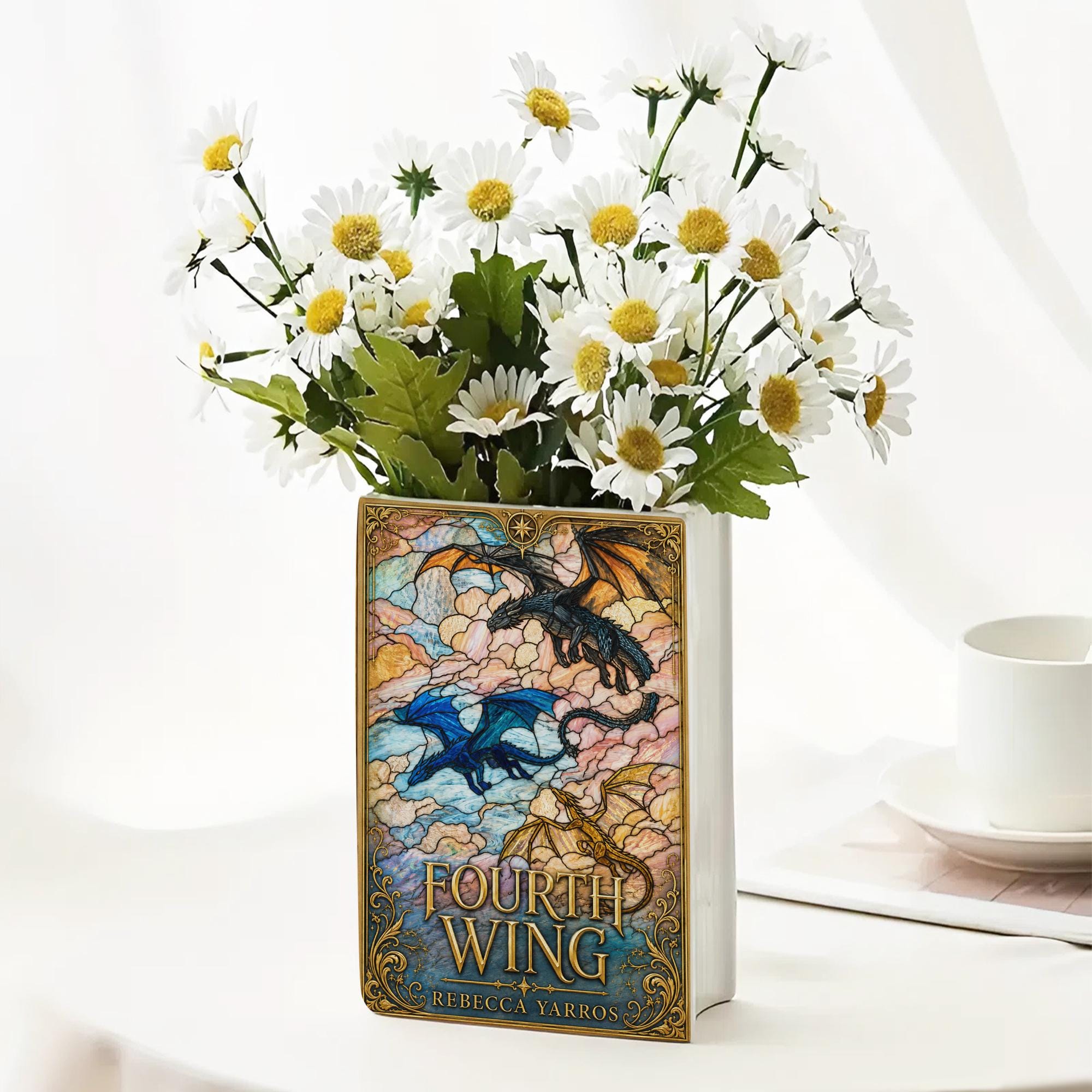 Fourth Wing Book Vase