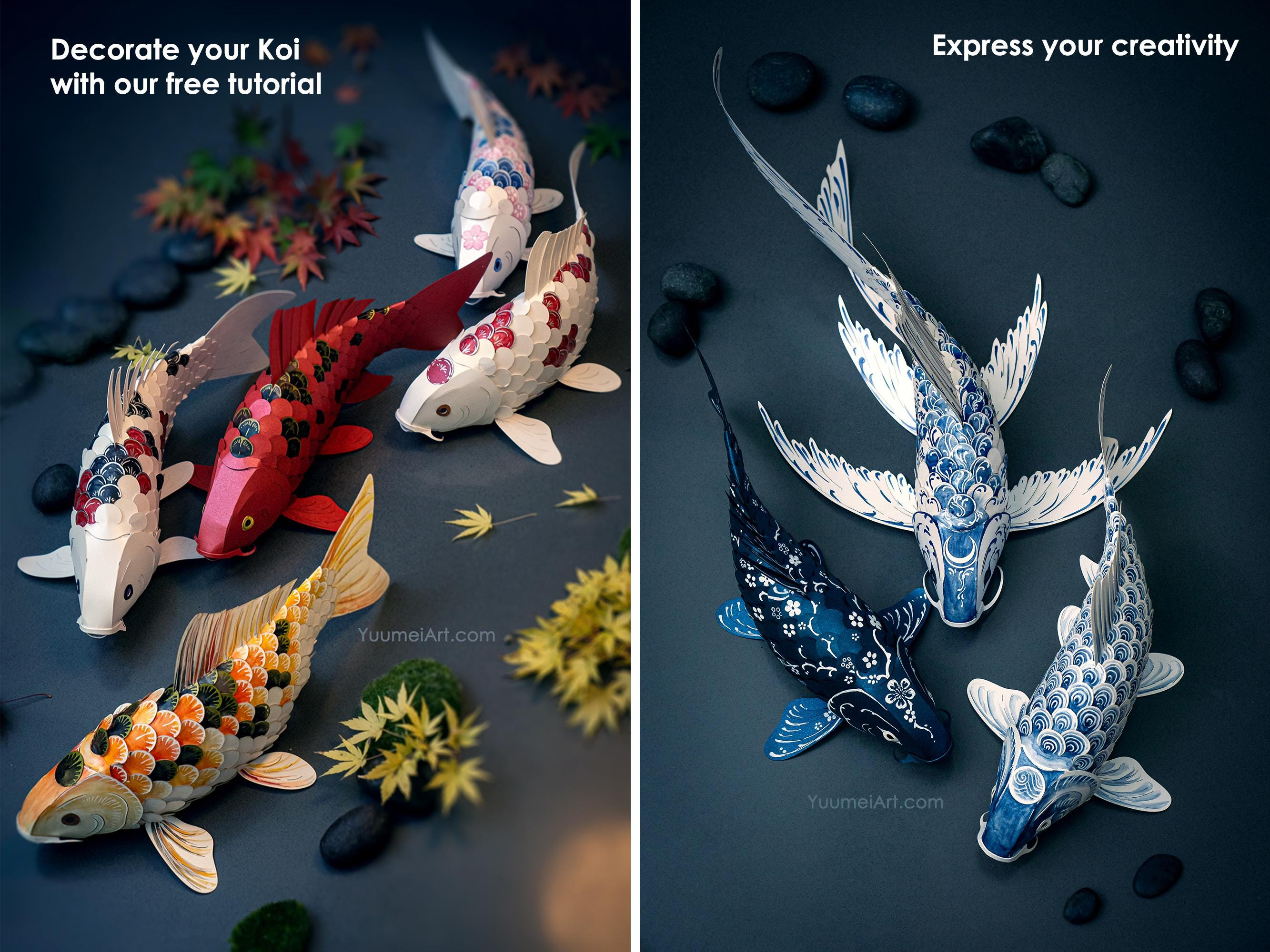 Paper Koi Lantern: DIY fish lamp kit