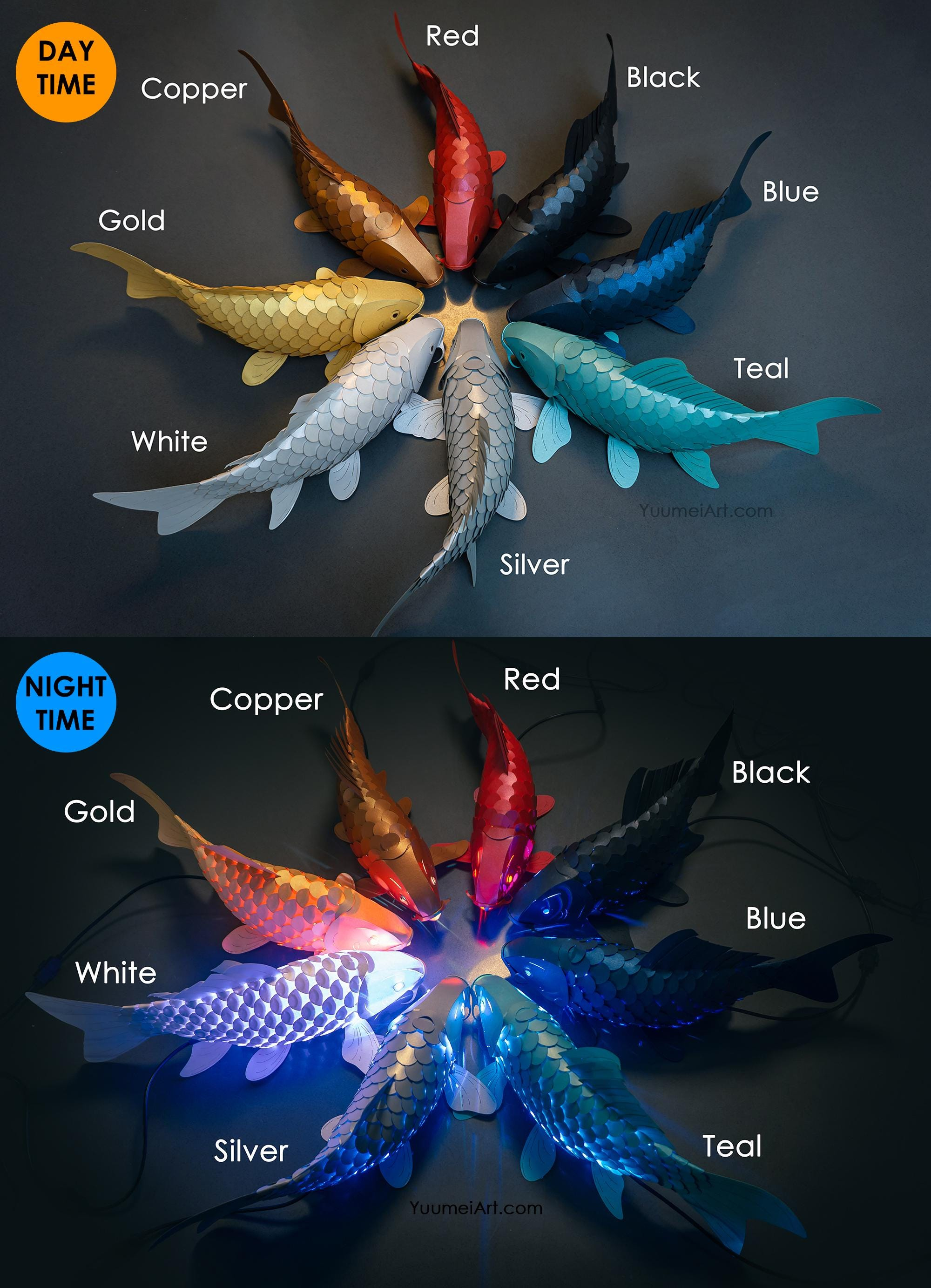 Paper Koi Lantern: DIY fish lamp kit
