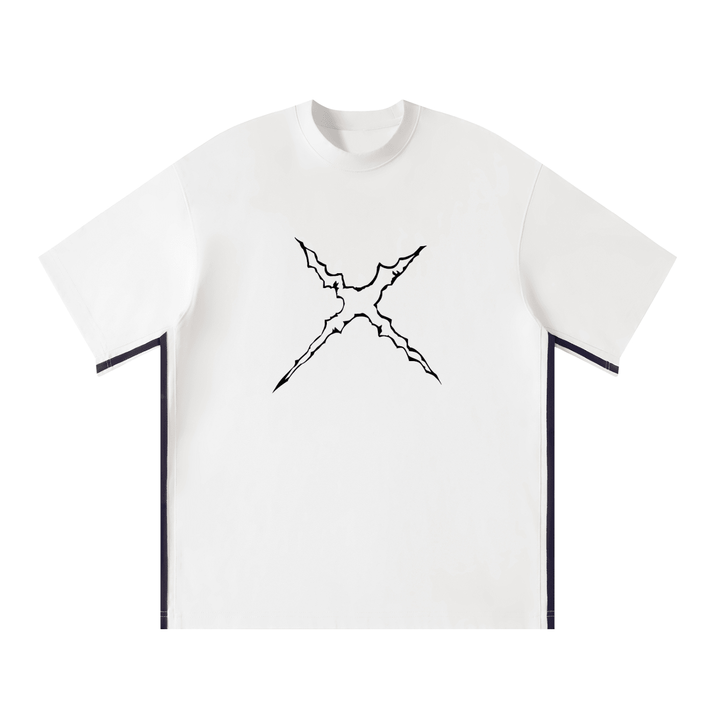 Dream Cross Crack Graphic Oversized T-Shirt – Minimal Streetwear Tee