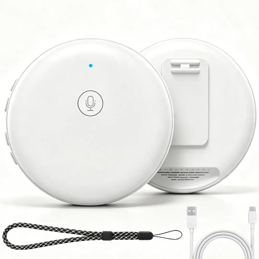 AI Wearable Translator 🌎 – 165+ Language Two-Way Voice Translation Device, Real-Time AI Language Translator with Smart Learning, Bluetooth Connectivity for Travel, Work & Everyday Conversations