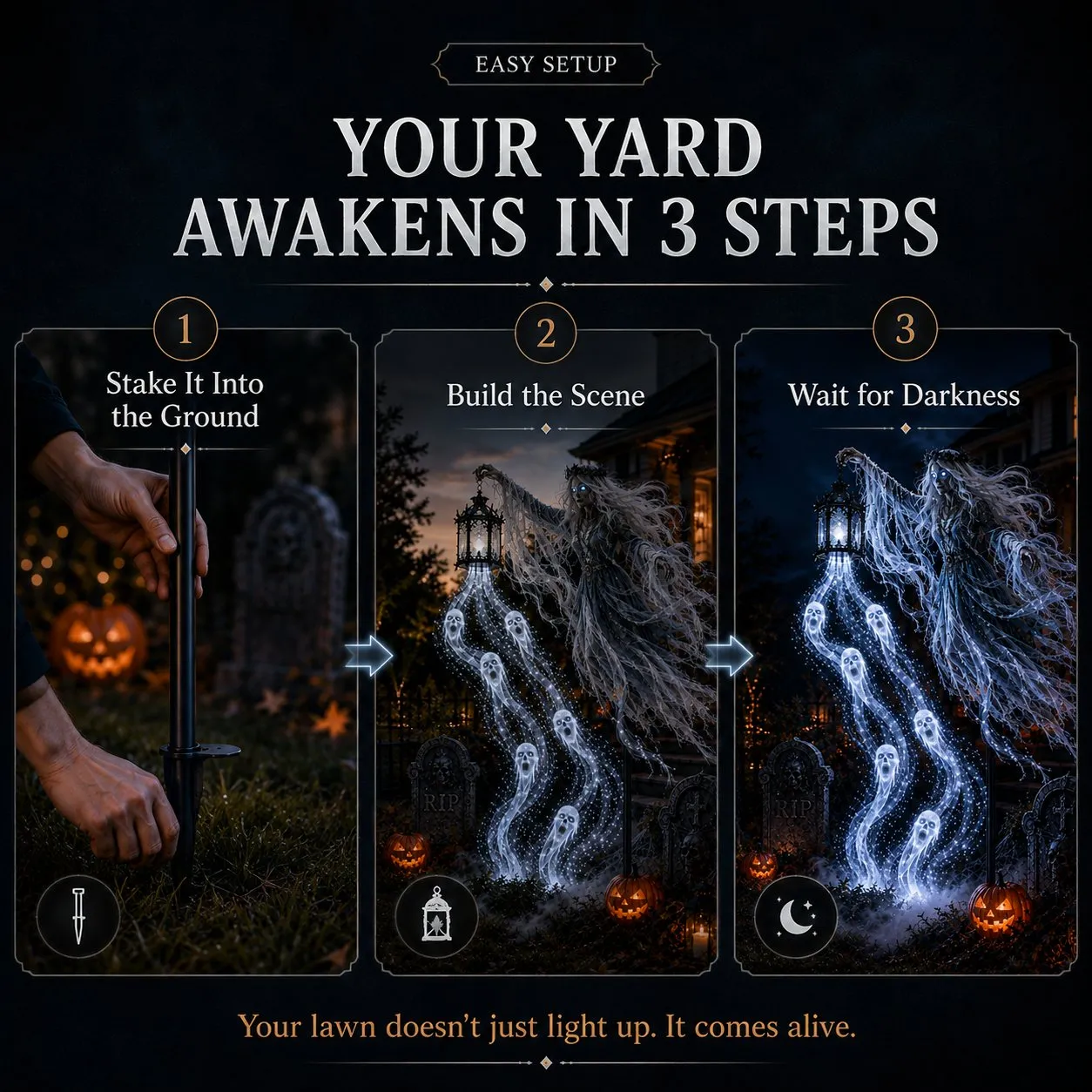 Cool Halloween Garden Yard Stake Lights