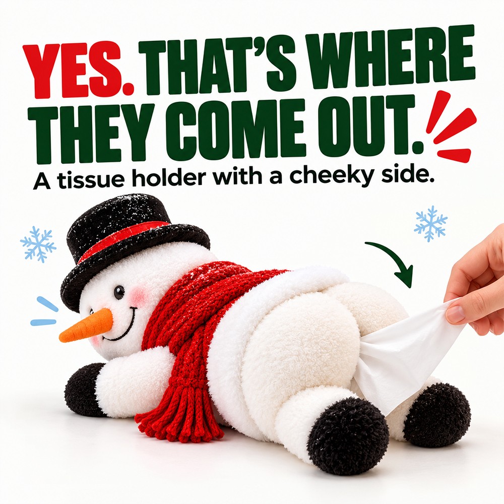 Ifchooseu - Funny Christmas Snowman Tissue Holder