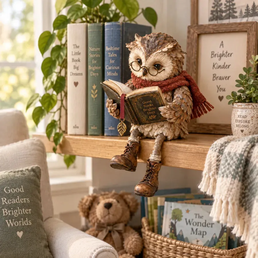 Ifchooseu - 🦉📚Reading Owl Figurine Decorative Ornaments
