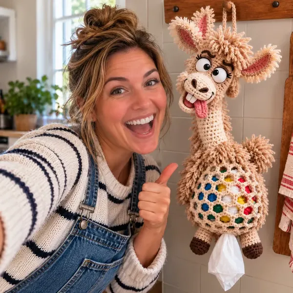 Ifchooseu - 🧶Crochet 🦙 Drama Llama Bag Holder DIY Kit – Cute & Functional Hanging Storage Craft Kit