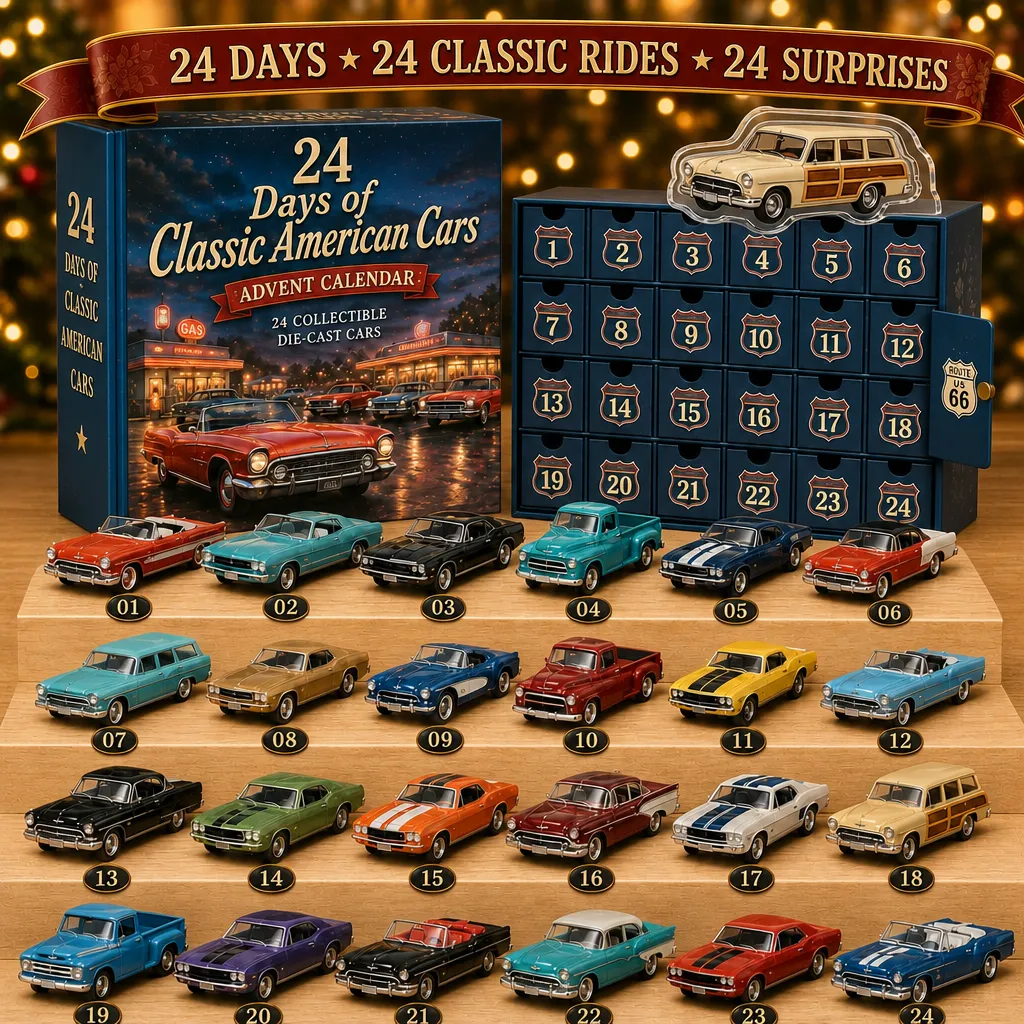Ifchooseu - Build the Fleet Collection 24-Day Vehicle Advent Calendar Series Christmas Gifts