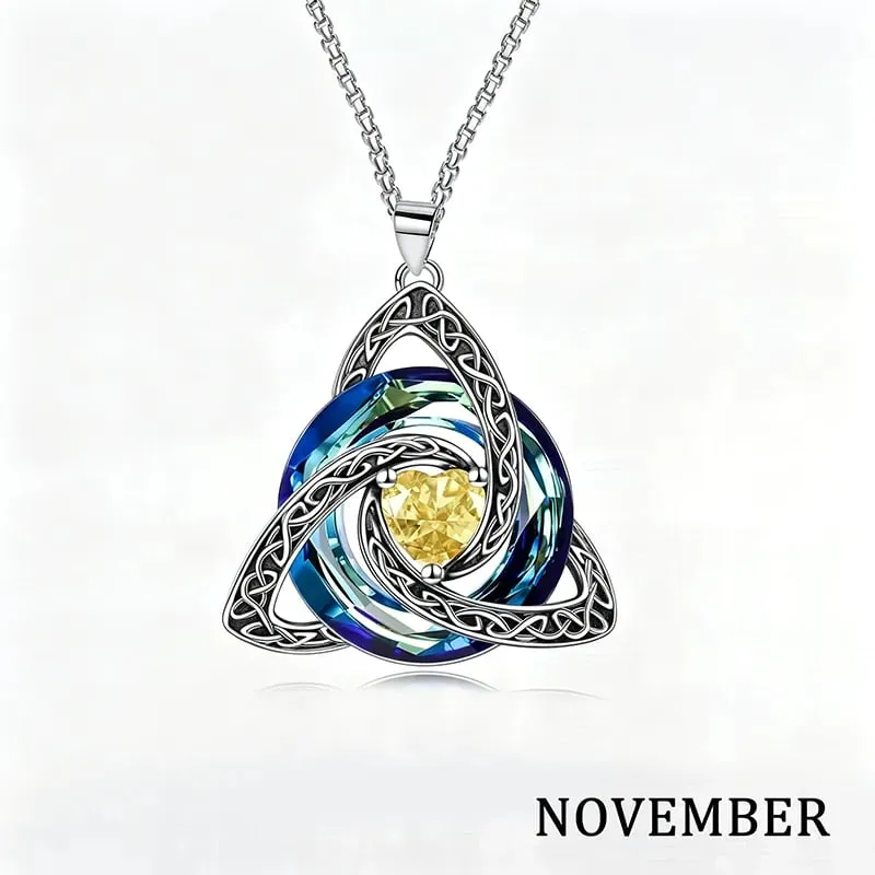 Birthstone Celtic Knot Necklace for Women