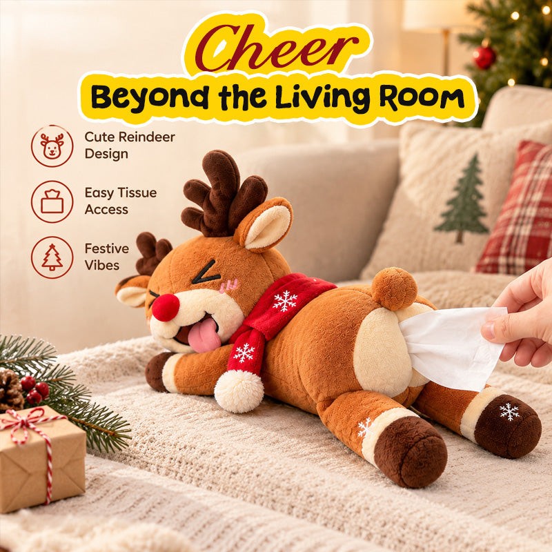 Ifchooseu - Funny Christmas Reindeer Tissue Holder