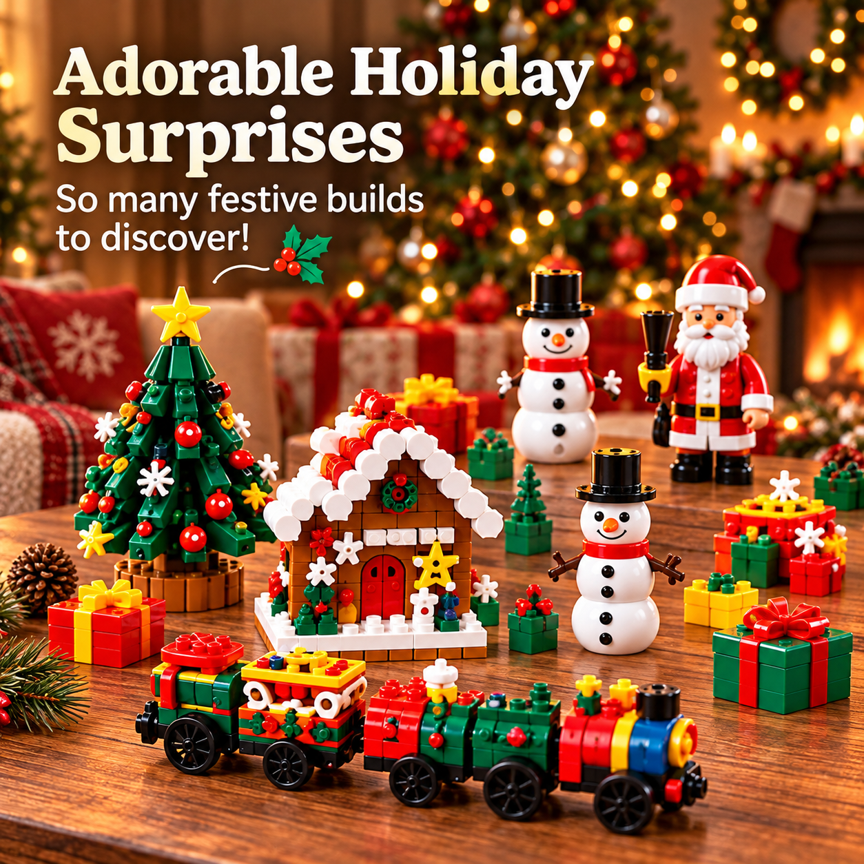 Ifchooseu - 🎄🎅 2026 Christmas Capsule Building Blocks, Surprise Mini Building Set 🎁