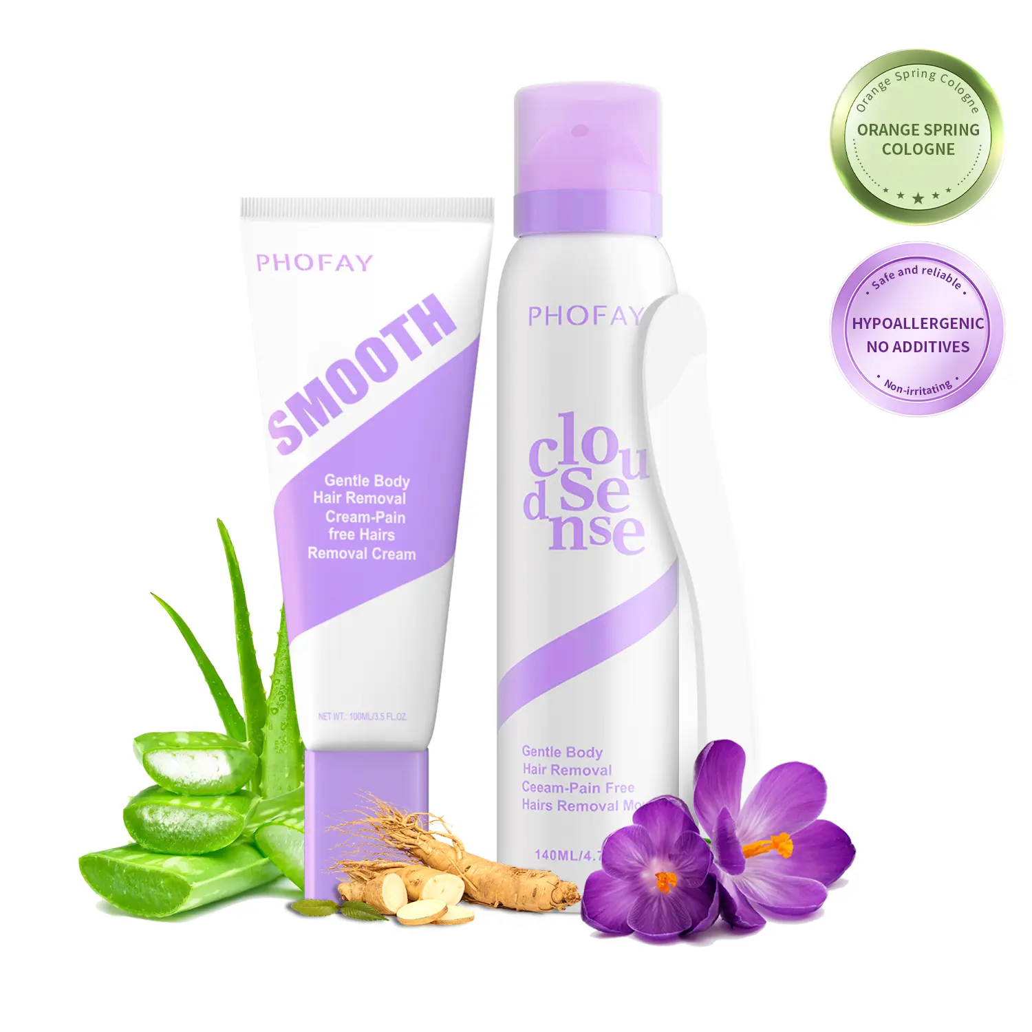 Bikini Pain-Free Hair Removal Cream for Sensitive Skin, Hypoallergenic Formula-Gentle & Fast-Acting Depilatory with Citrus Scent, Aloe & Hyaluronic Acid for Soothing Care, Suitable for Men & Women,backtoschool