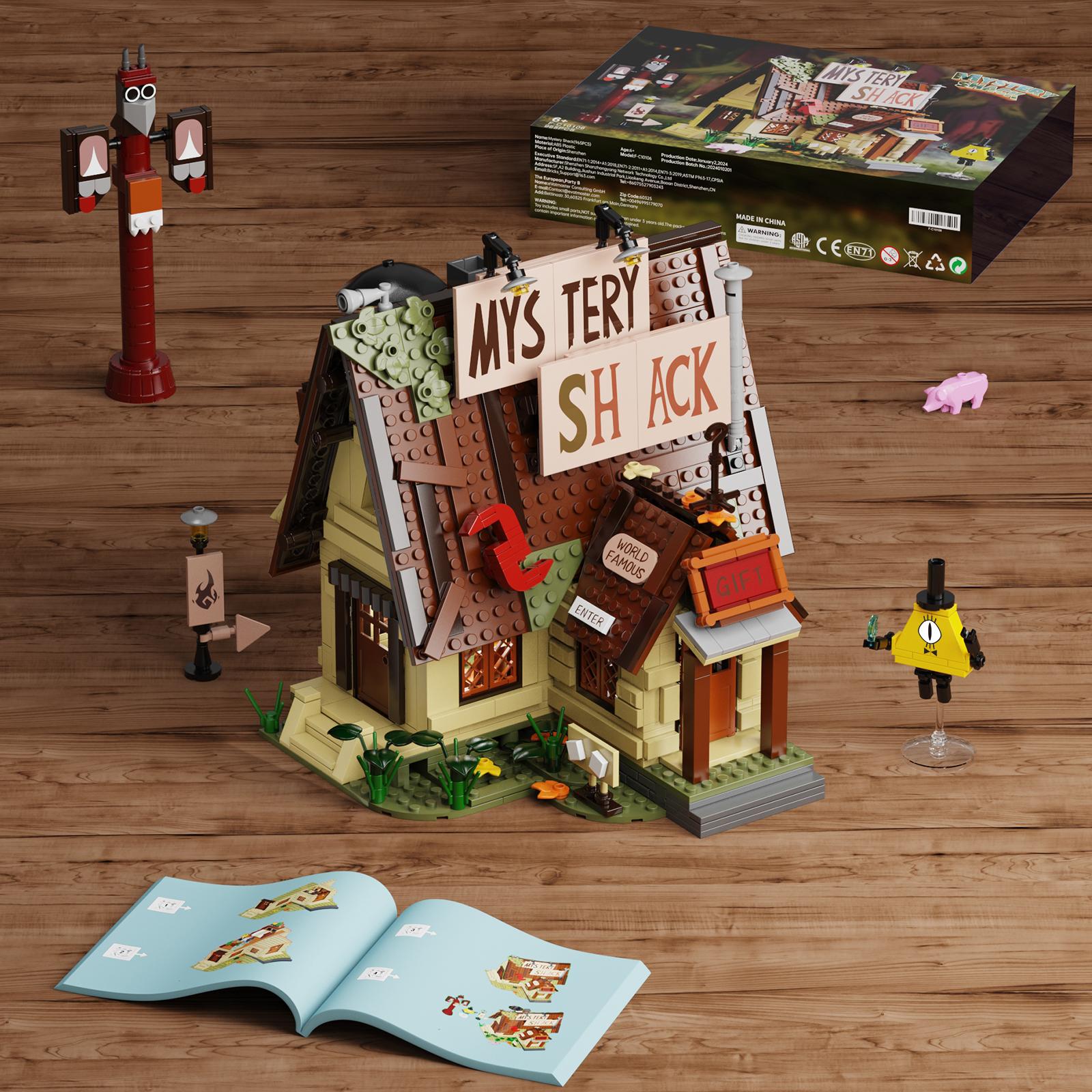 Mystery Small Cabin House Building Blocks Set (968 pcs) &ndash; Bring Holiday Adventure to Life with Creative DIY Fun, Ideal for Kids, Teens & Fans During Christmas Season