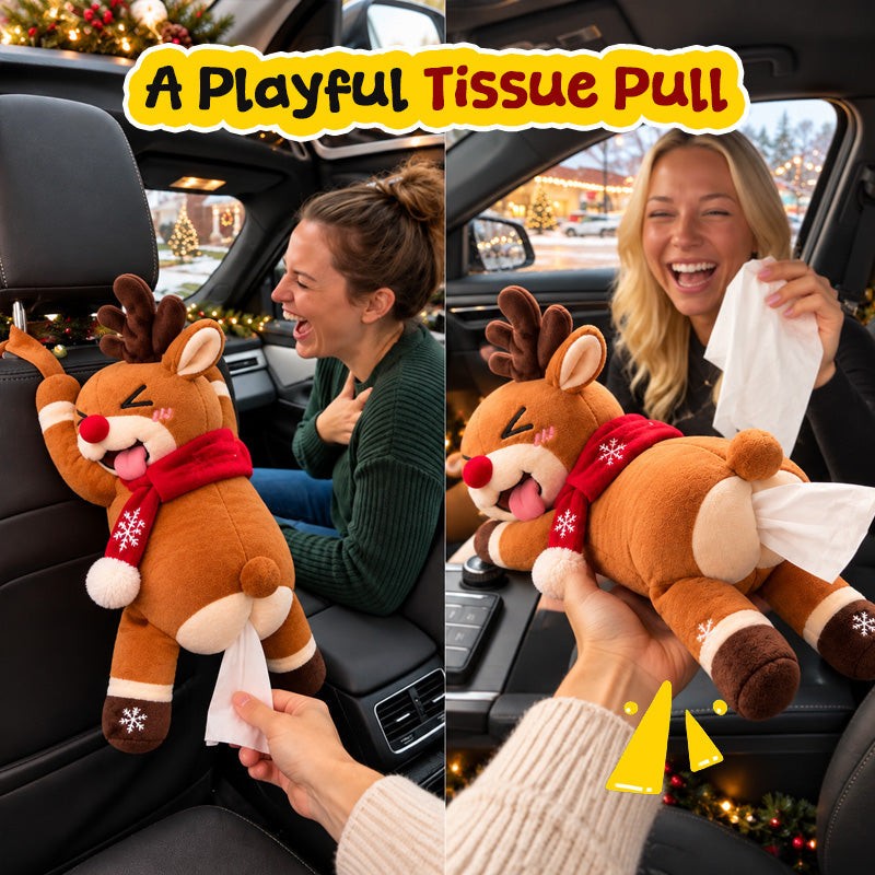 Ifchooseu - Funny Christmas Reindeer Tissue Holder