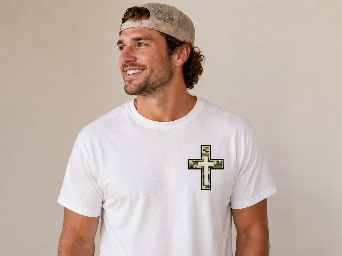 Faith Outdoors Cross Graphic T-Shirt – Hunting Fishing Christian Tee