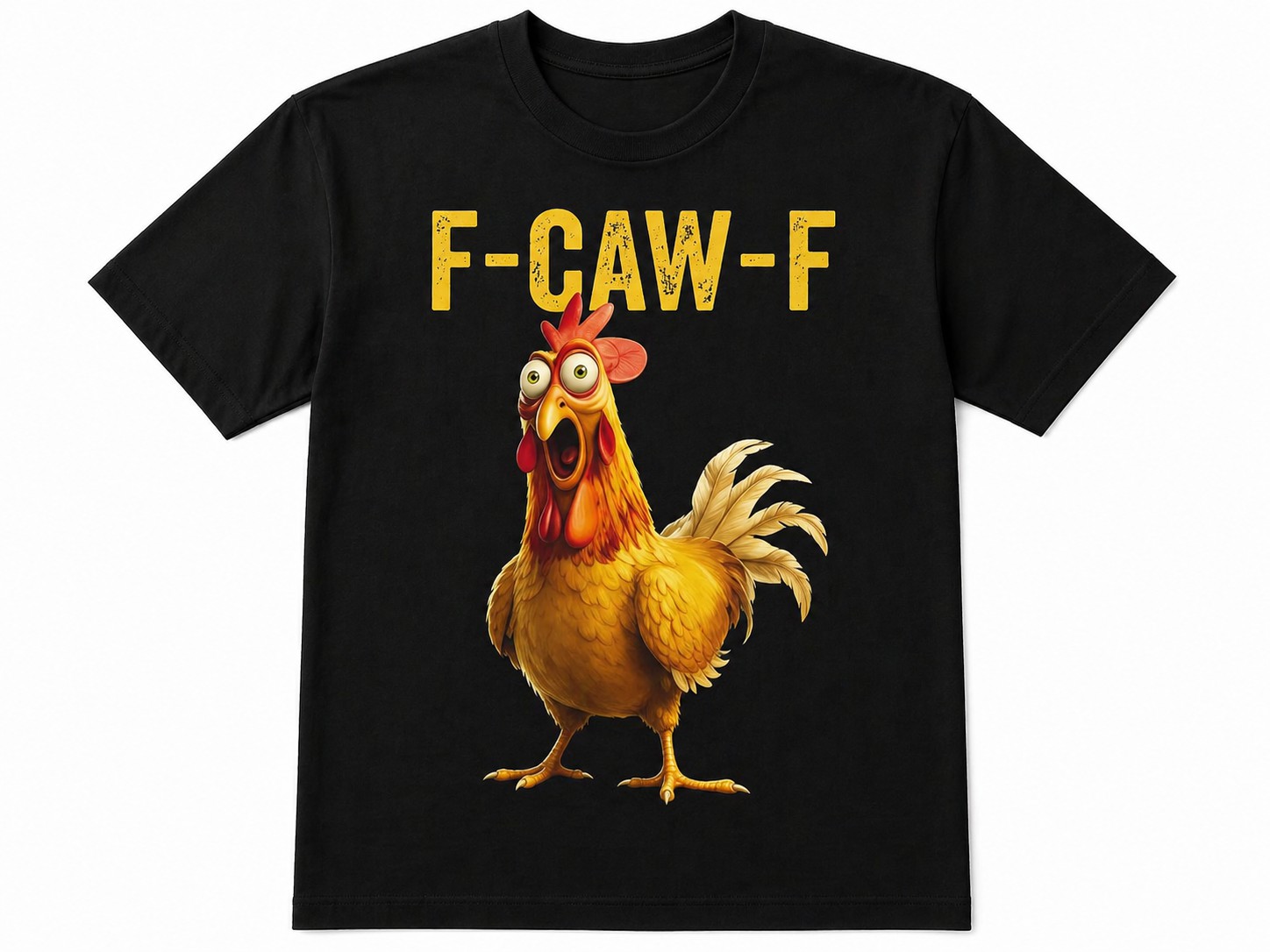 Funny Rooster T-Shirt – Cartoon Chicken Graphic Pun Humor Casual Tee