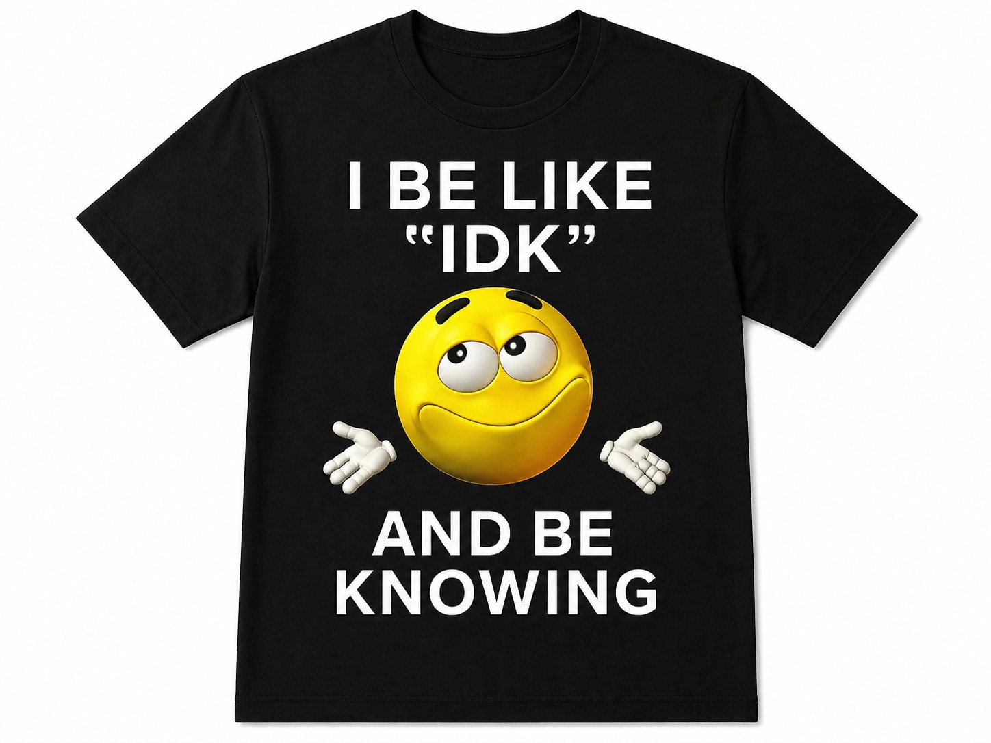 Funny “IDK” Emoji T-Shirt – Relatable Humor Graphic Tee