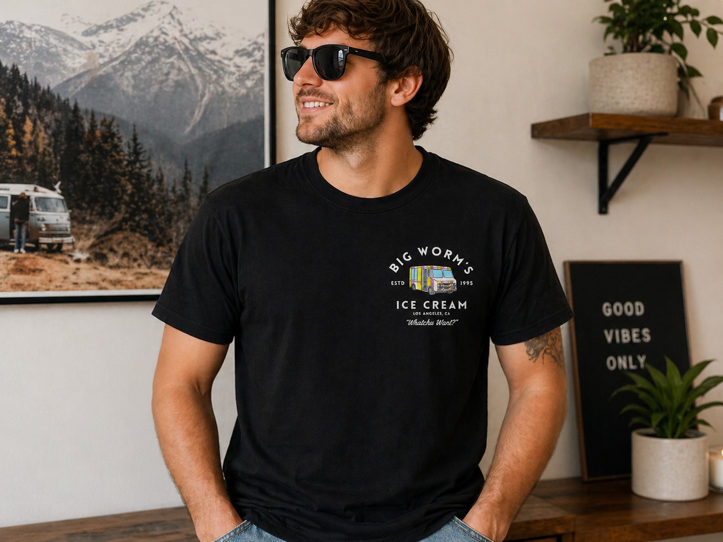 Vintage Ice Cream Truck T-Shirt – Retro Streetwear Graphic Tee