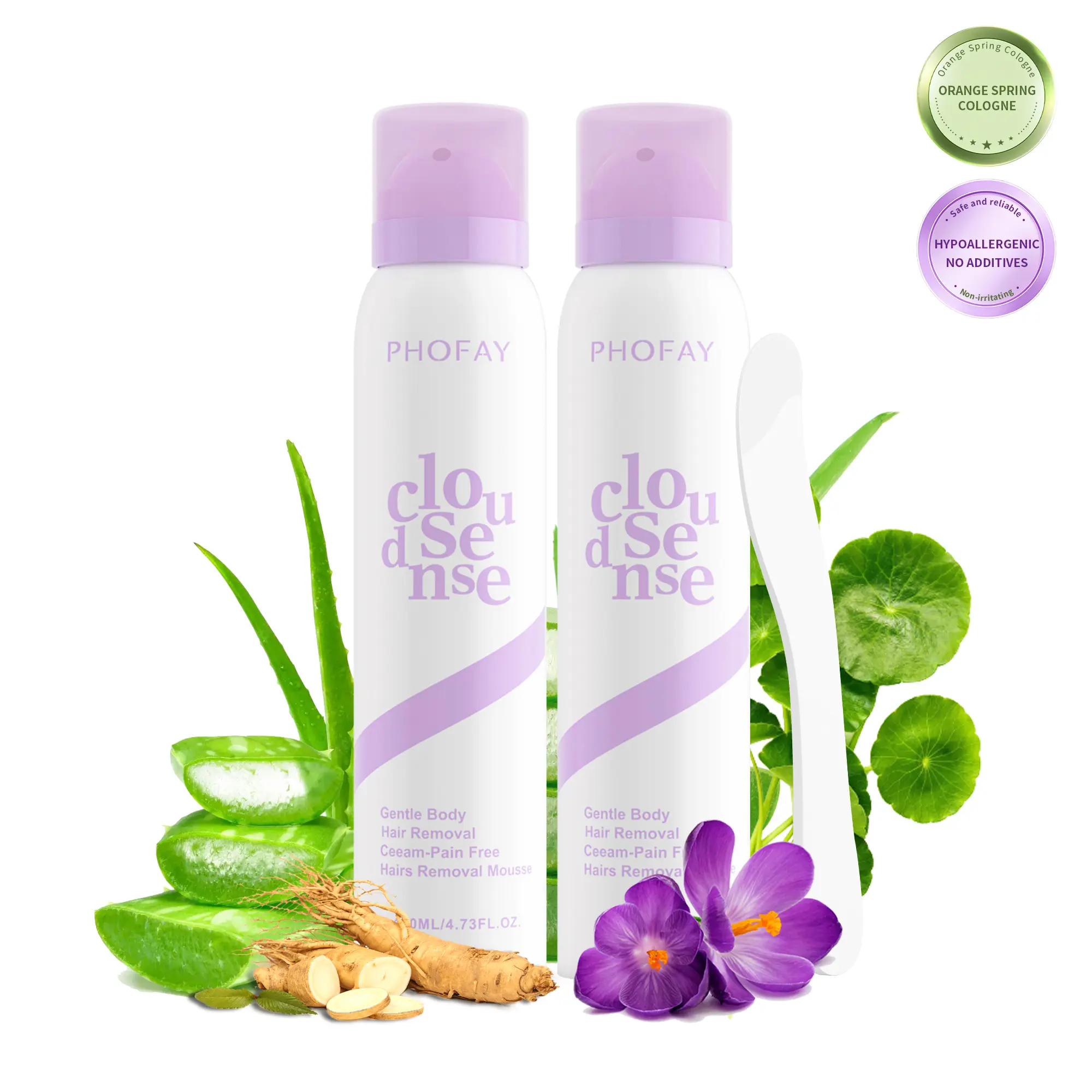 Bikini Pain-Free Hair Removal Cream for Sensitive Skin, Hypoallergenic Formula-Gentle & Fast-Acting Depilatory with Citrus Scent, Aloe & Hyaluronic Acid for Soothing Care, Suitable for Men & Women,backtoschool
