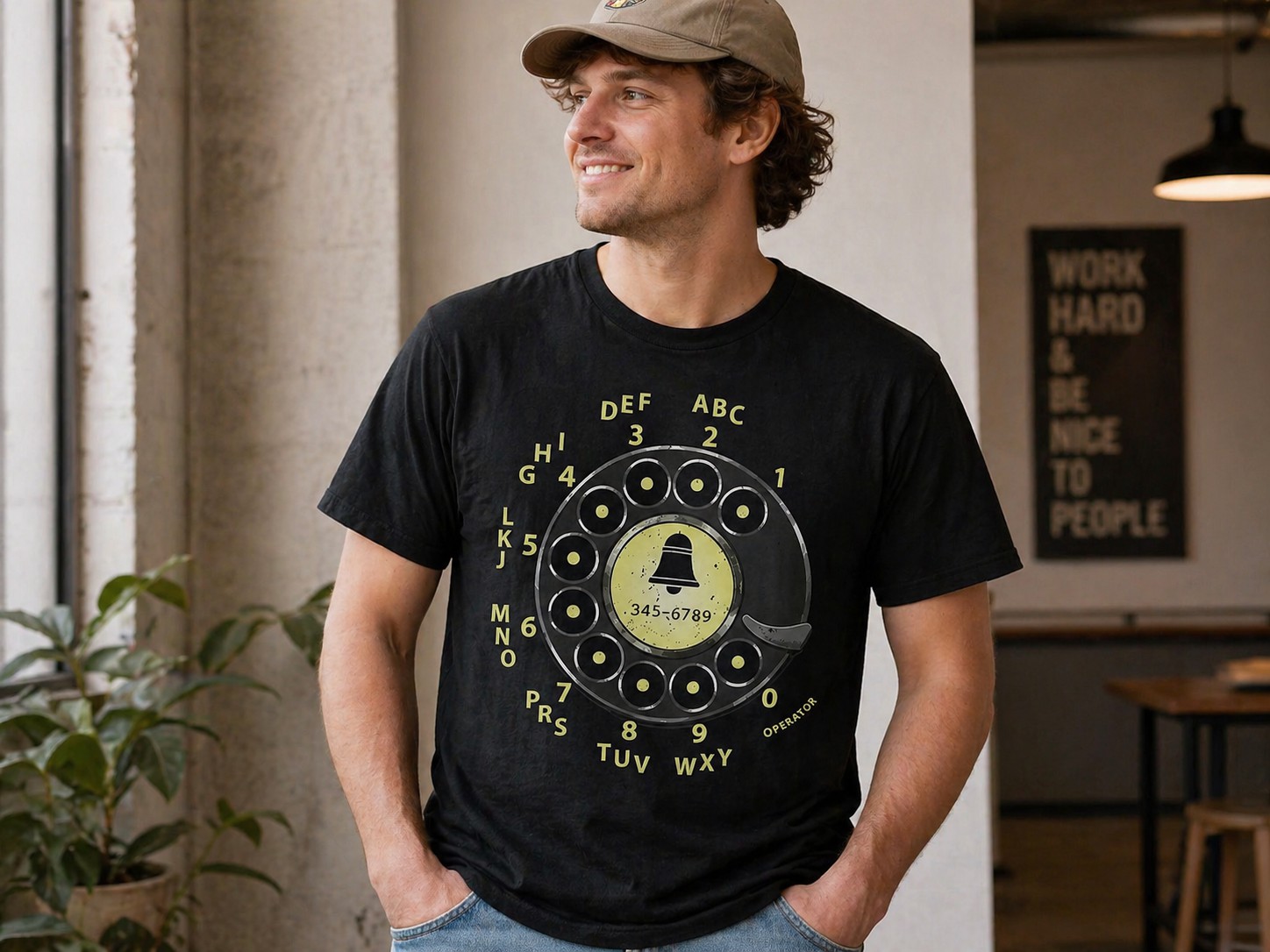 Vintage Rotary Phone T-Shirt – Retro Nostalgia Graphic Tee