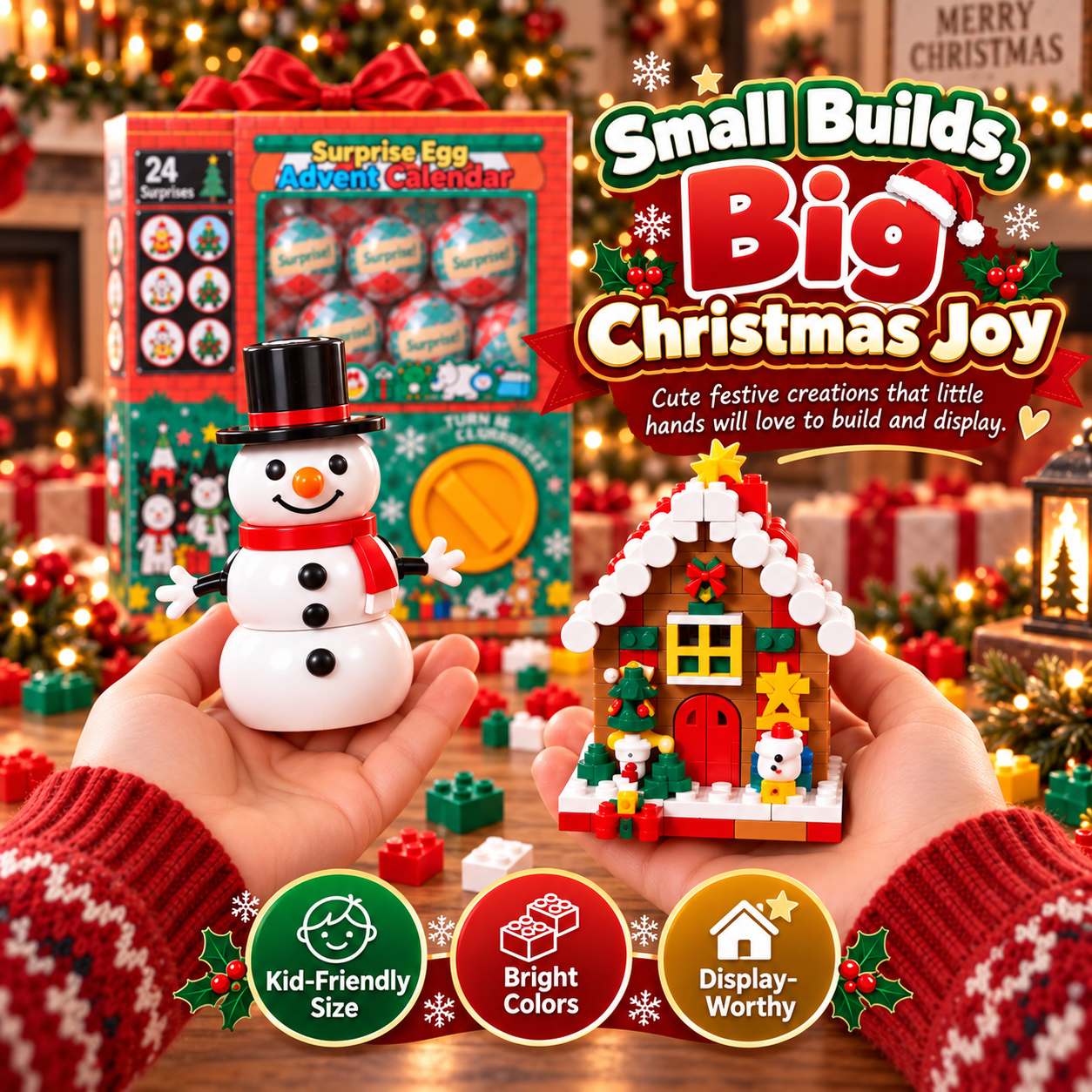 Ifchooseu - 🎄🎅 2026 Christmas Capsule Building Blocks, Surprise Mini Building Set 🎁
