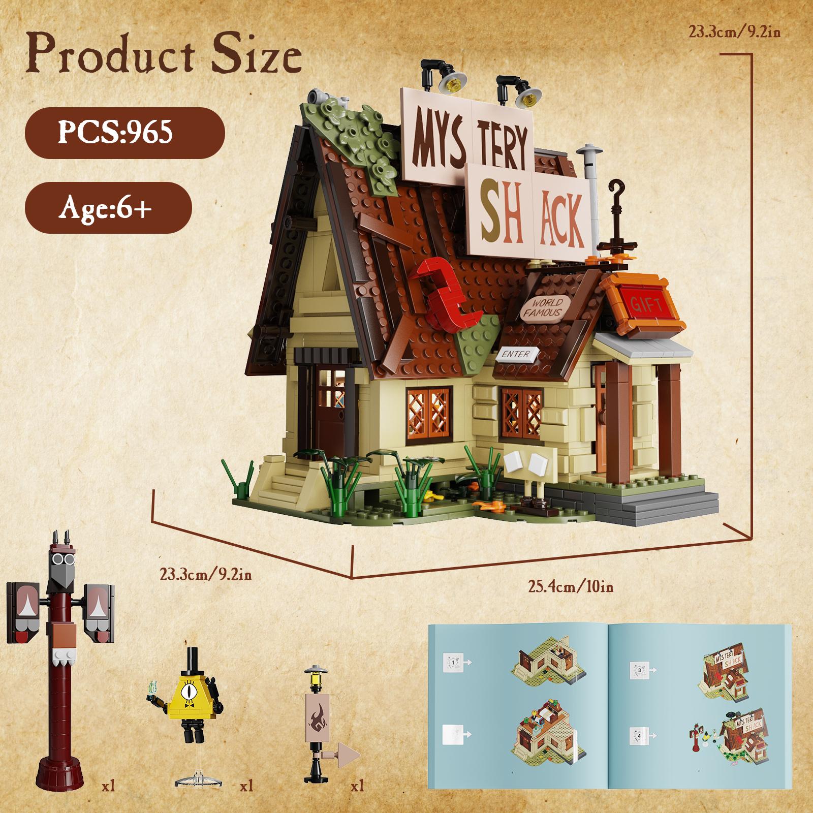 Mystery Small Cabin House Building Blocks Set (968 pcs) &ndash; Bring Holiday Adventure to Life with Creative DIY Fun, Ideal for Kids, Teens & Fans During Christmas Season