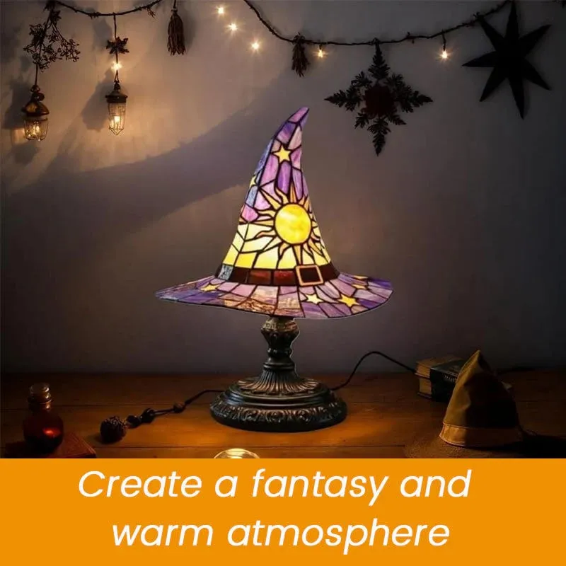 🔥Exclusive Limited Item 👍🔥50%OFF♠️Witch Hat Night Light & Stained Glass Witch Hat Lamp🎁