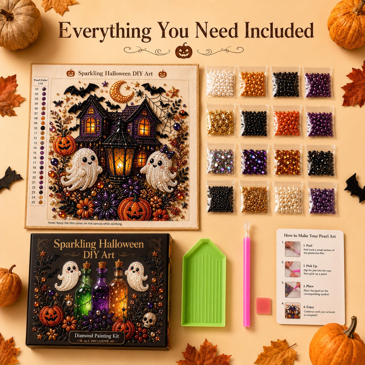 🔥LAST DAY 50% OFF - 🎃Halloween Pearl Diamond Art DIY Kit👻