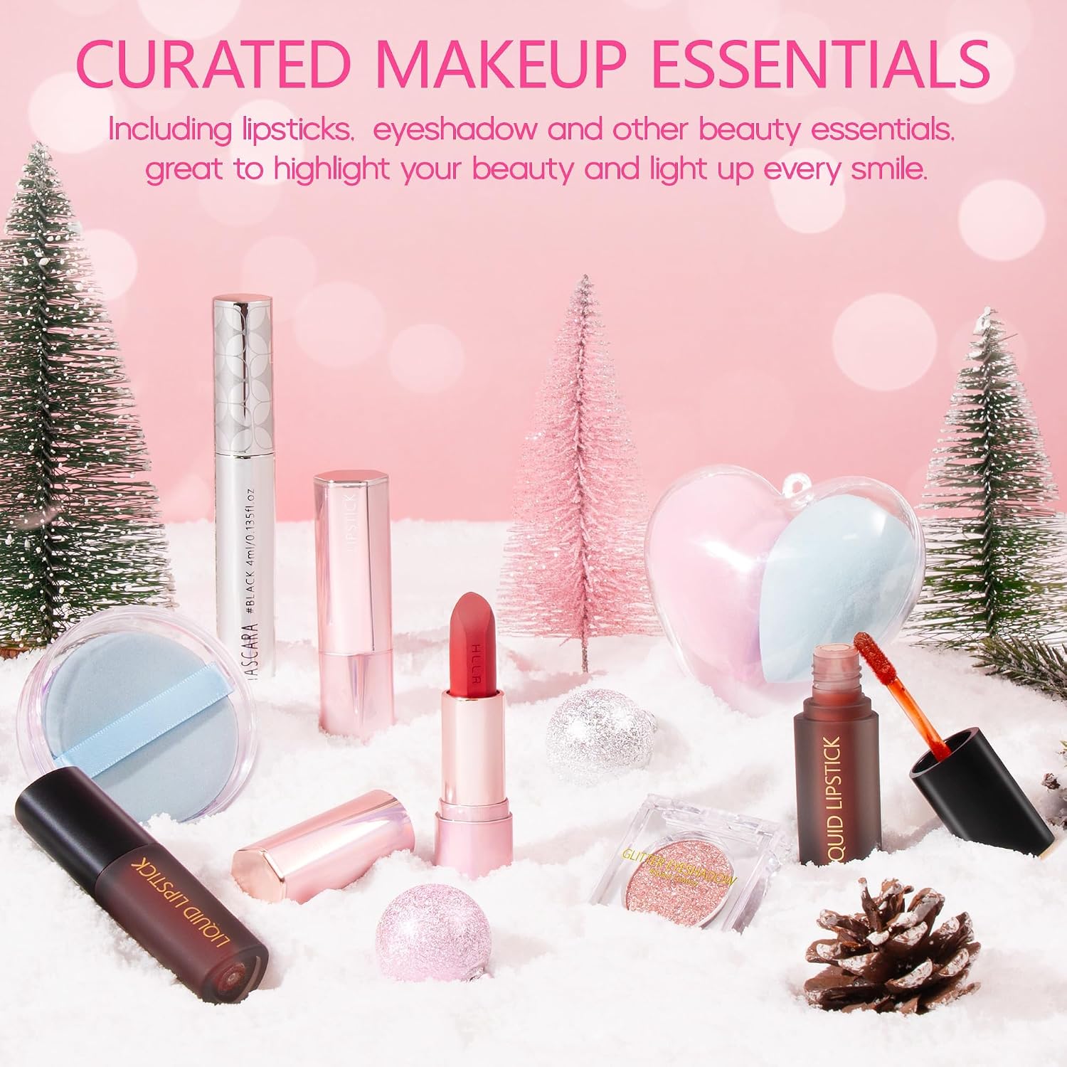 Ifchooseu - Makeup Beauty Advent Calendar 2026, 24 Days Christmas Countdown Calendar for Adults Women & Teen Girls - Cosmetic Advent Full Face Make Up Calendar Kit Xmas Gift Set for Wife Mom Friend