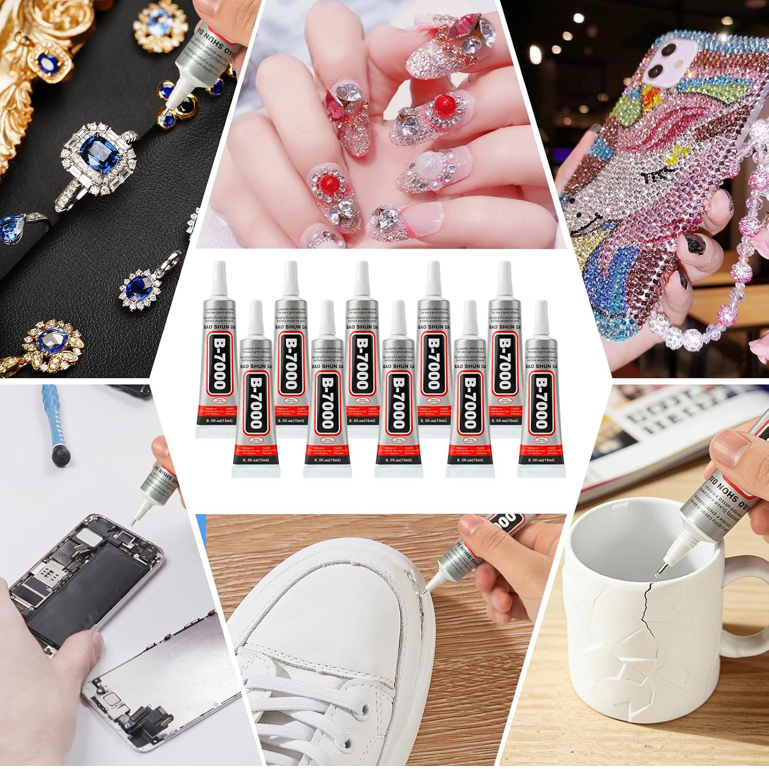 Ifchooseu - Your Next Girls Night Craft - DIY Personalized Coffee Mug & Jewelry Craft Kit – 10oz Ceramic Cup, Gold Alphabet Charms & B-7000 Glue