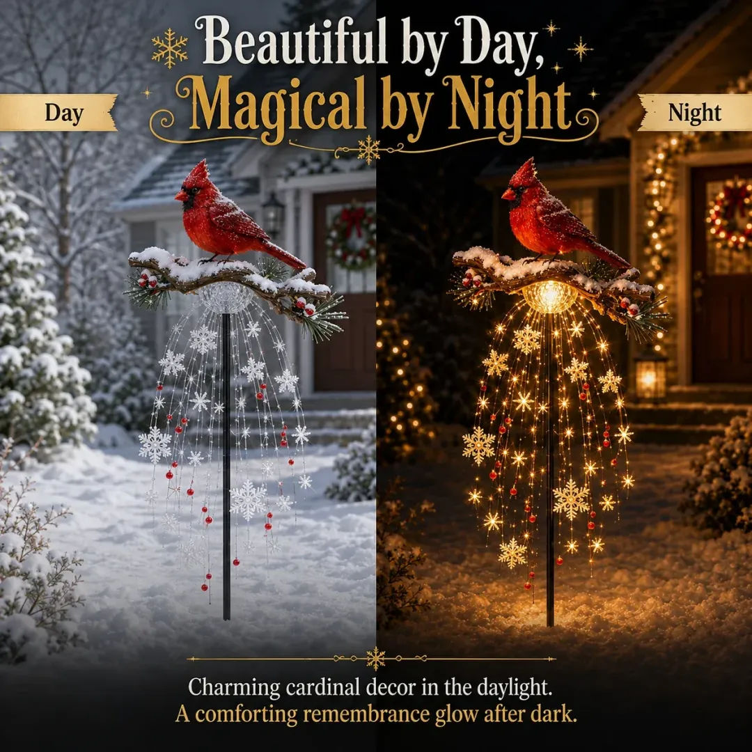 Ifchooseu - ❤️ Cardinal/Angel/Bear Memory Fountain – Lighted Christmas Remembrance Garden Decor