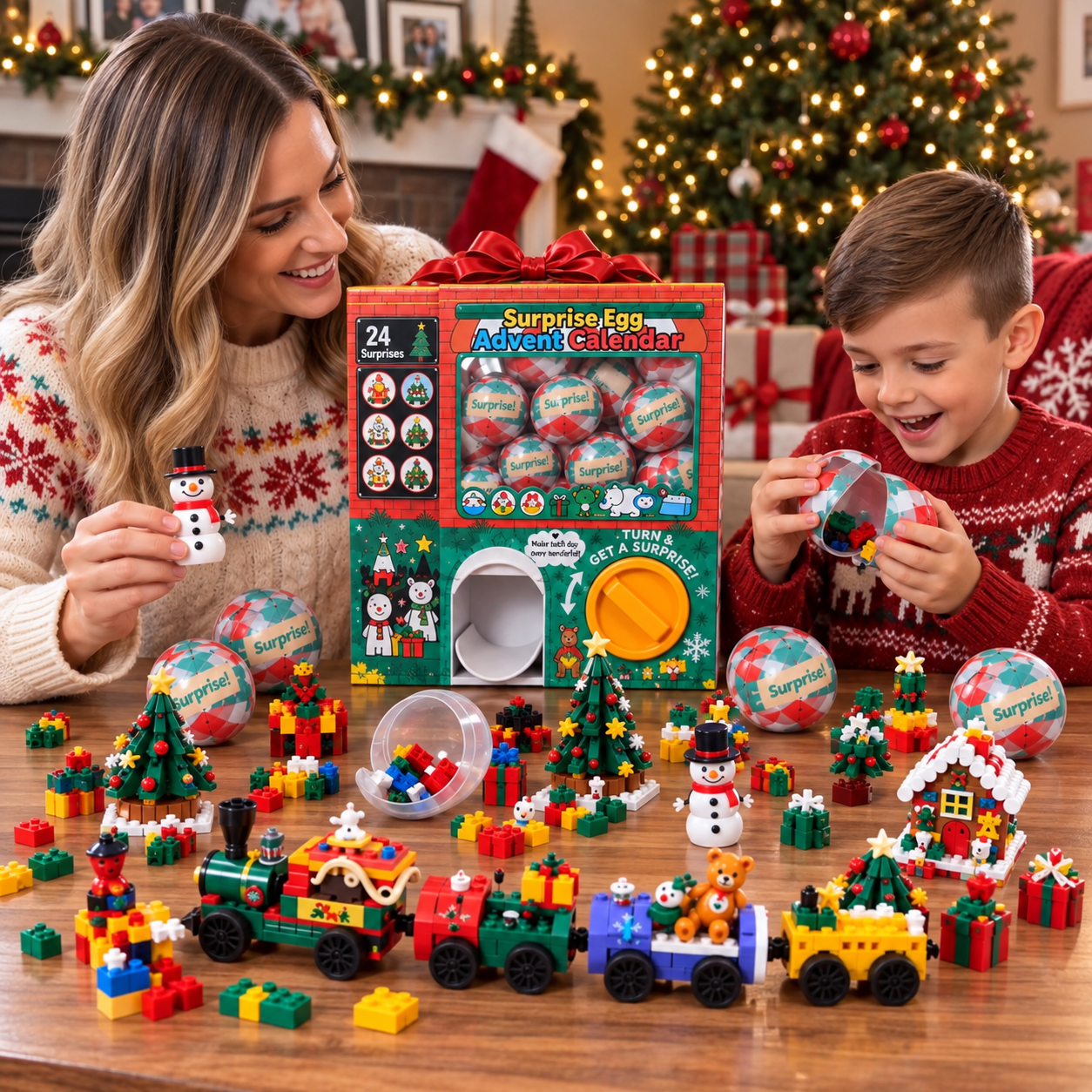 Ifchooseu - 🎄🎅 2026 Christmas Capsule Building Blocks, Surprise Mini Building Set 🎁