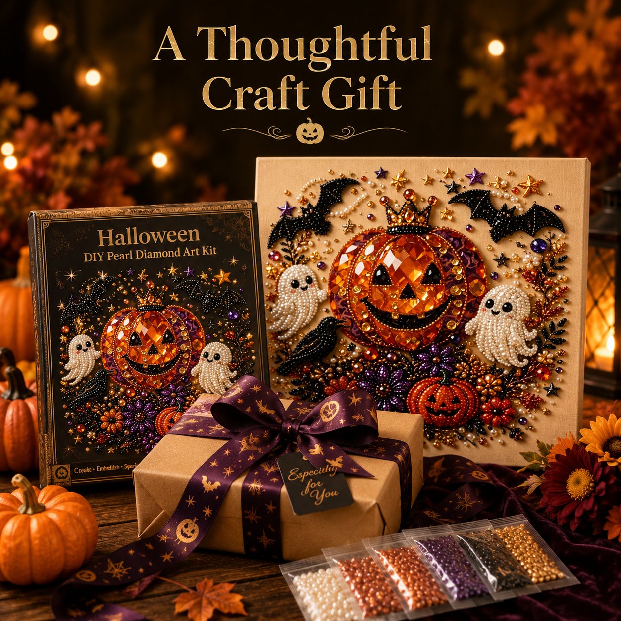 🔥LAST DAY 50% OFF - 🎃Halloween Pearl Diamond Art DIY Kit👻