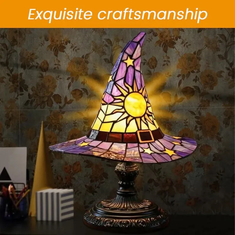 🔥Exclusive Limited Item 👍🔥50%OFF♠️Witch Hat Night Light & Stained Glass Witch Hat Lamp🎁