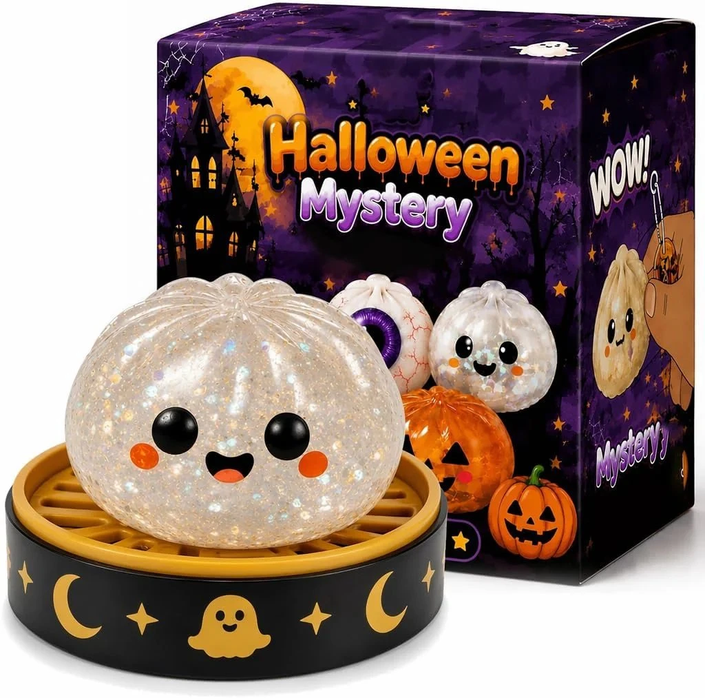 🔥Limited stock for current seasonal styles ✨Cute Halloween Scary Ghost Maruko Squeeze Toy Set
