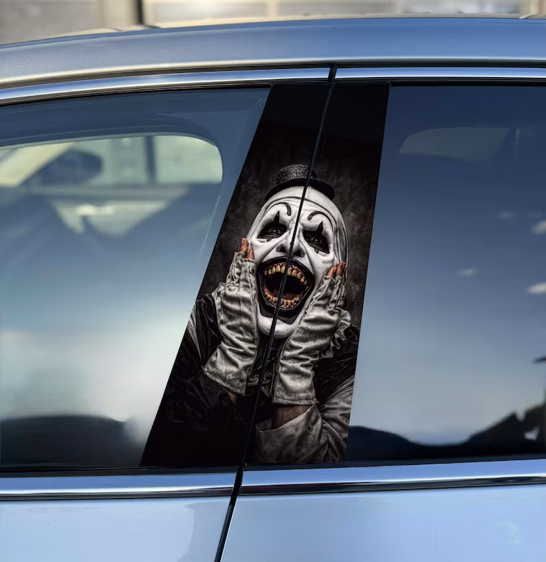 Horror Halloween Car Pillar Vinyl Cover Premium Exterior Styling Film Universal Trim Protection for Car Lovers Limited Series