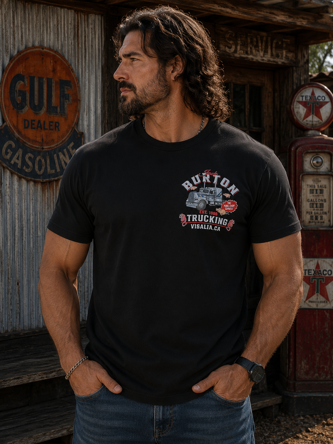 Freedom Highway Graphic Tee – Vintage Semi Truck T-Shirt