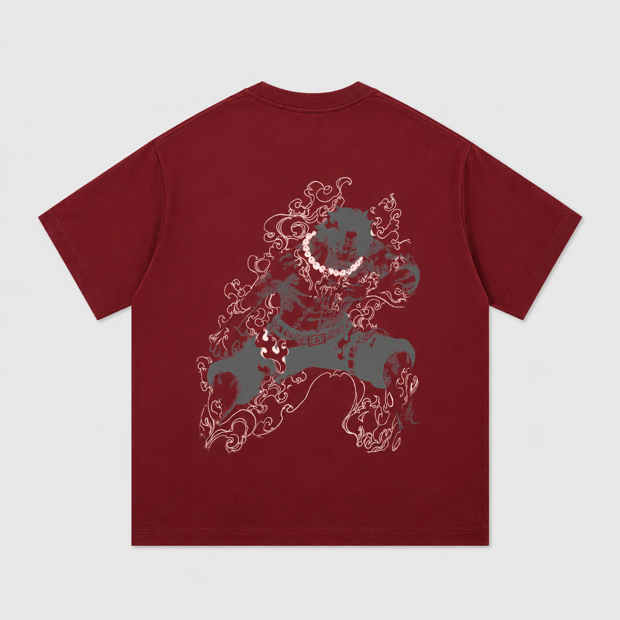 Flame Spirit Pirate Streetwear Graphic T-Shirt – Vintage Oversized Urban Tee