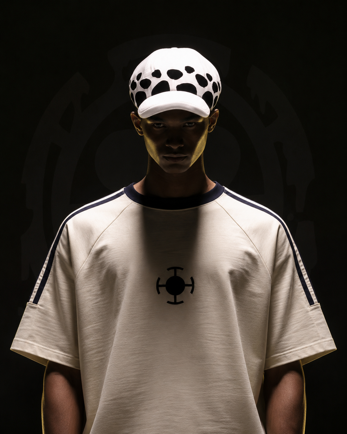Dripping Skull Pirate Emblem Oversized Back Print T-Shirt – Vintage Streetwear Tee