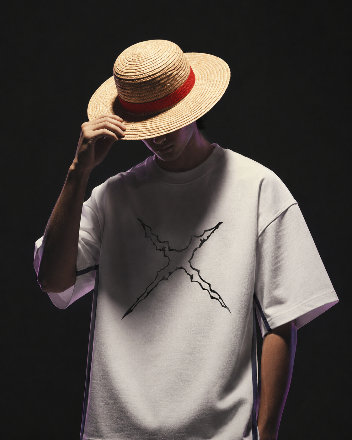 Dream Cross Crack Graphic Oversized T-Shirt – Minimal Streetwear Tee